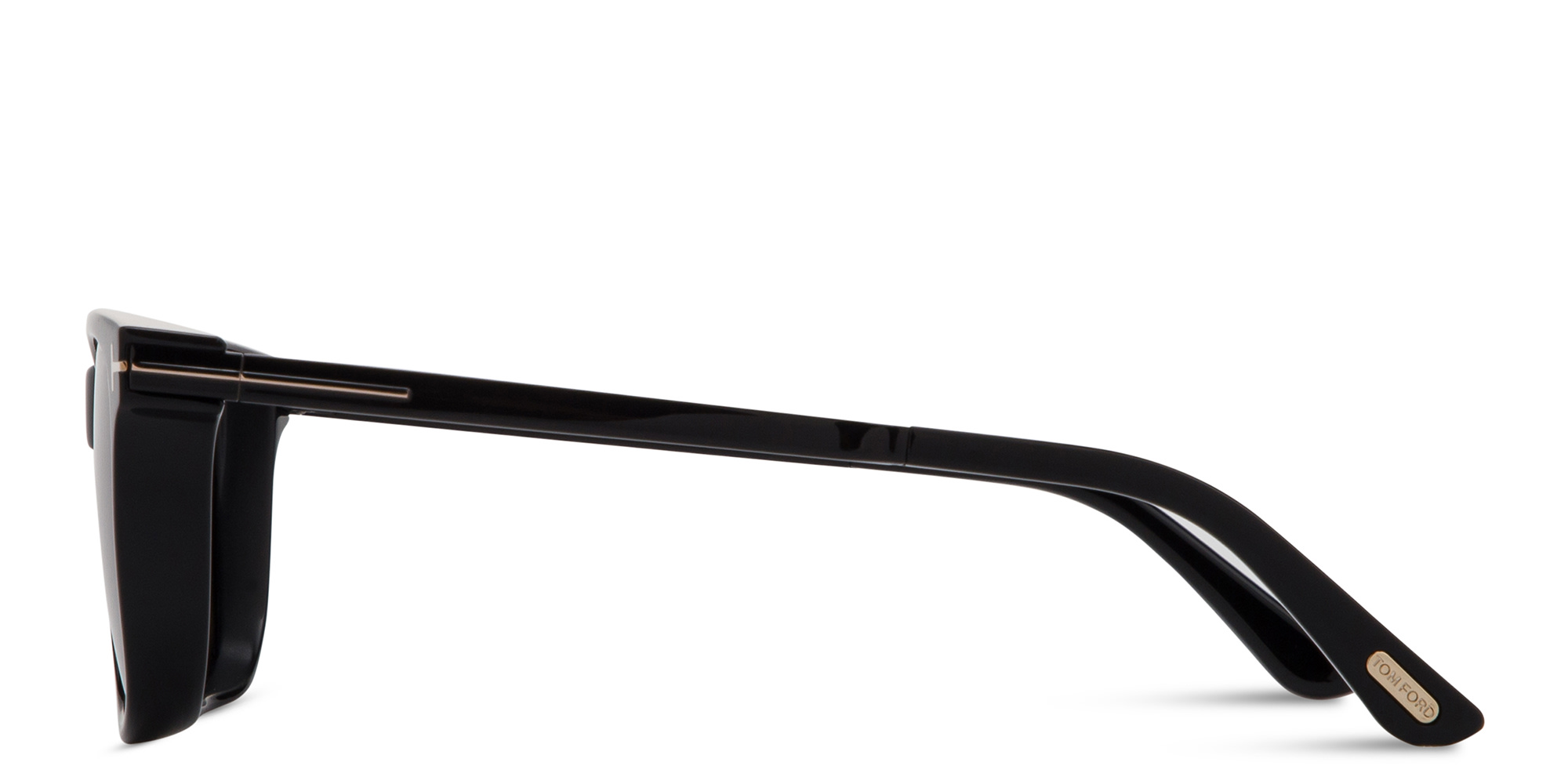 TOM FORD Sinatra Square Sunglasses in Shiny Black – Product Photo 4