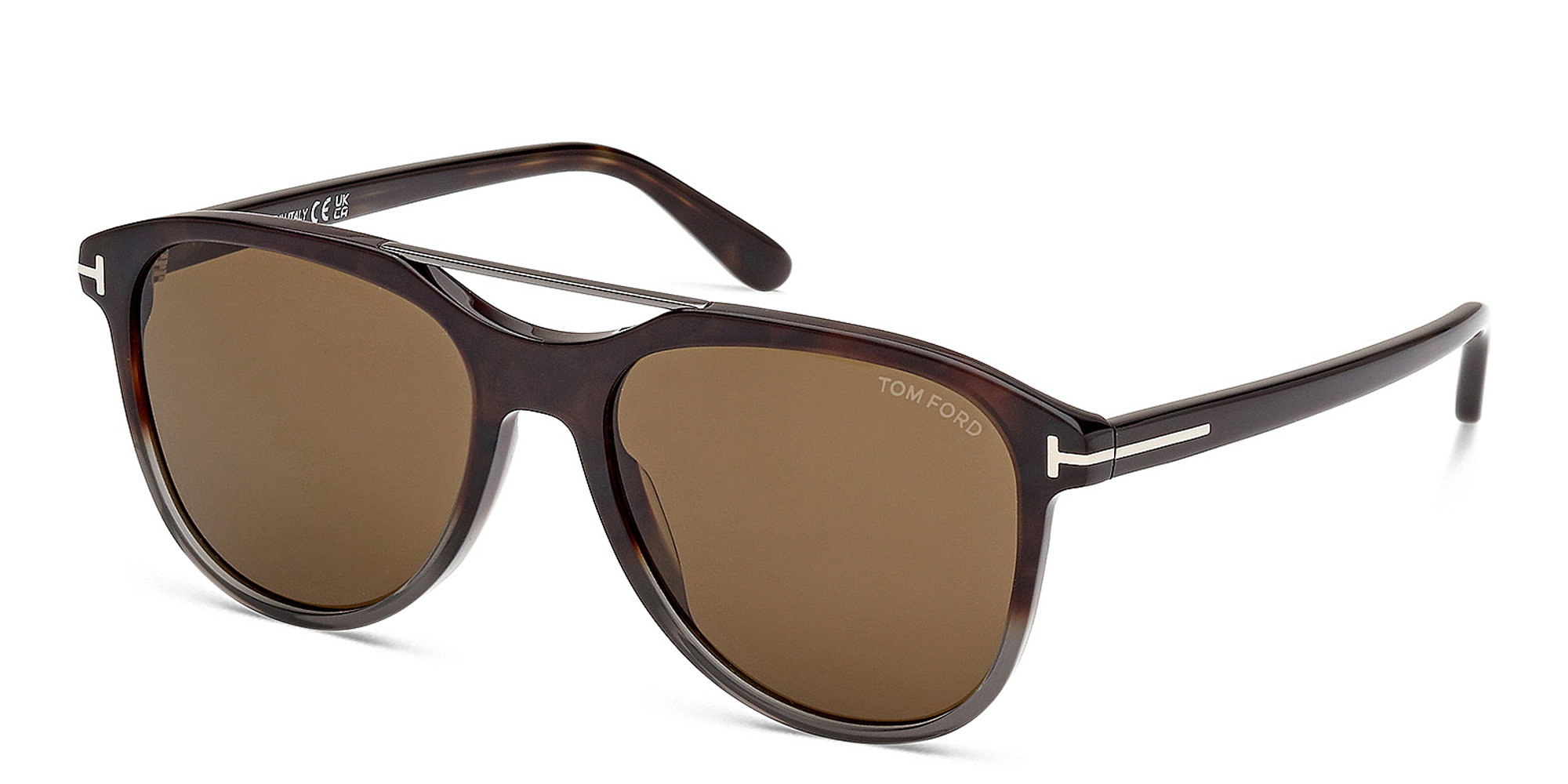 TOM FORD Damian Pilot Sunglasses in Colored Havana – Product Photo 2