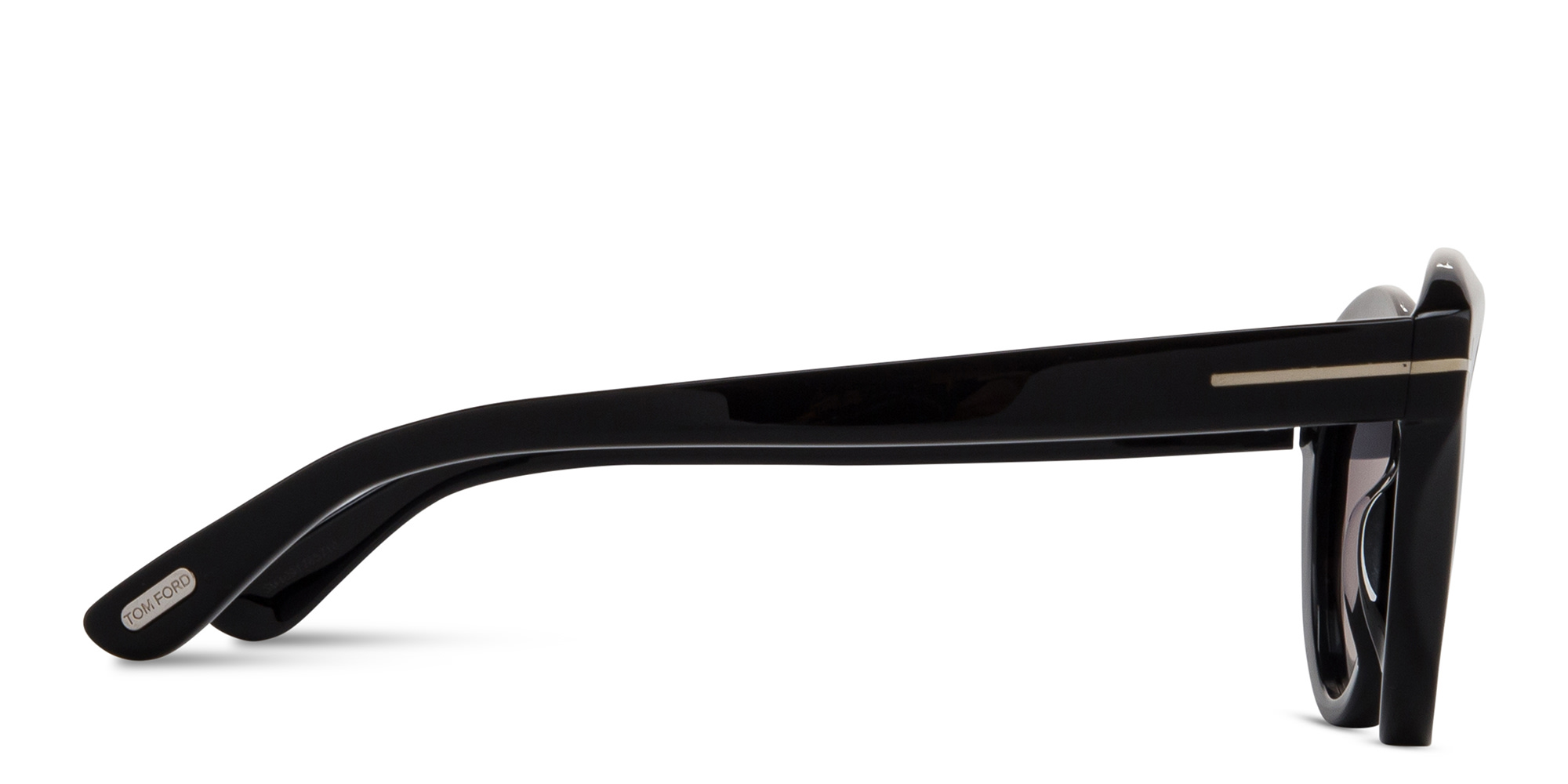 Shop TOM FORD Toni Oval Sunglasses in Shiny Black online.