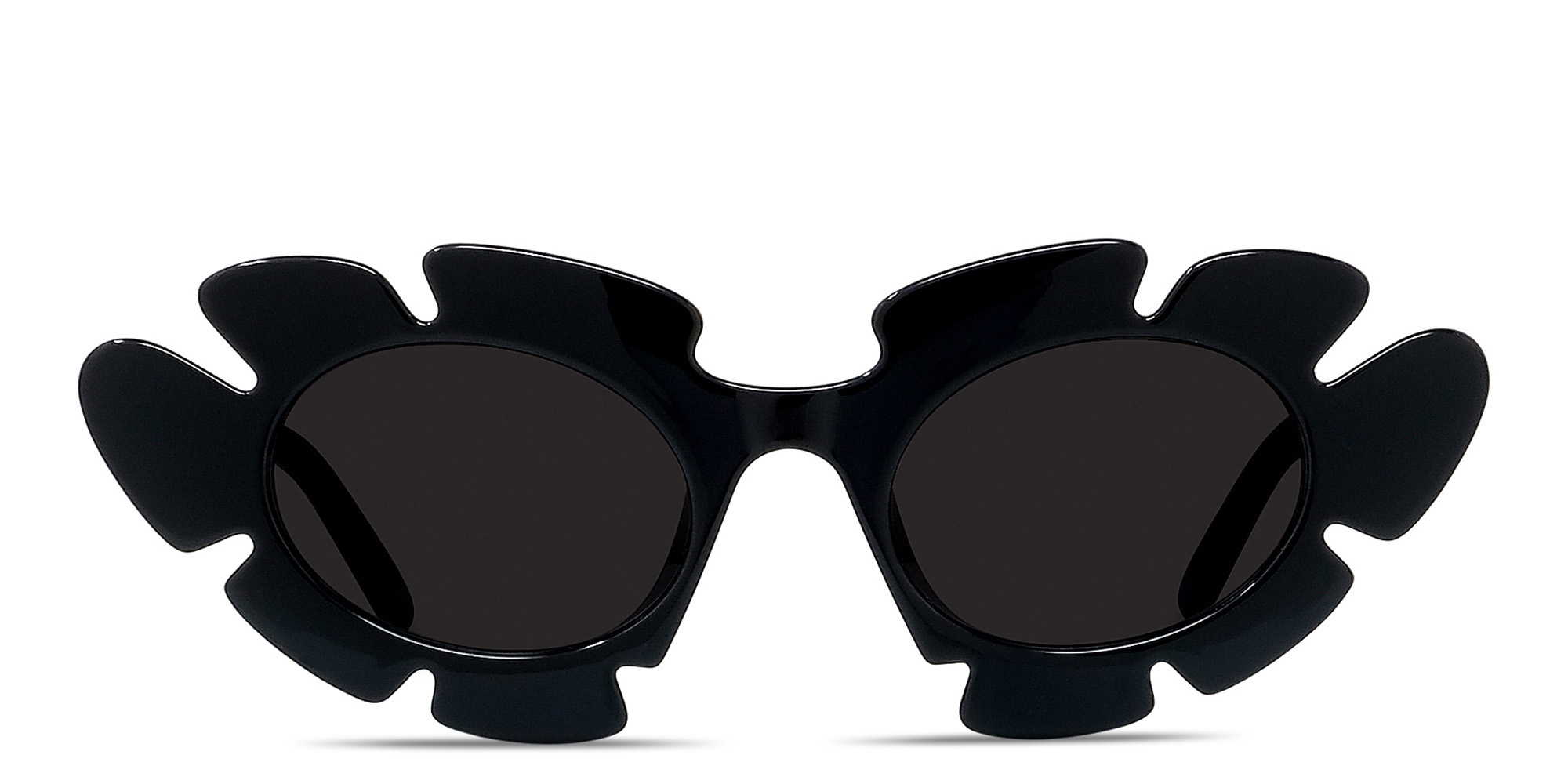 LOEWE Curvy Black Cat-Eye Sunglasses in Black – Product Photo 1