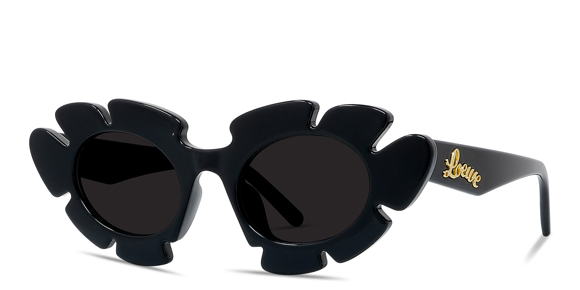 LOEWE Curvy Black Cat-Eye Sunglasses in Black – Product Photo 2