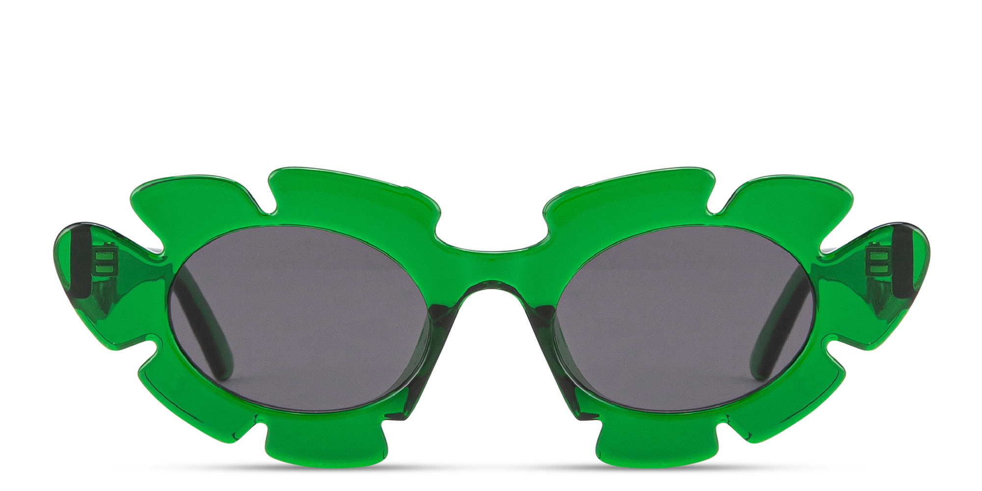 Shop LOEWE Paula's Ibiza Flower Unisex Cat-Eye Sunglasses in Transparent Green online.