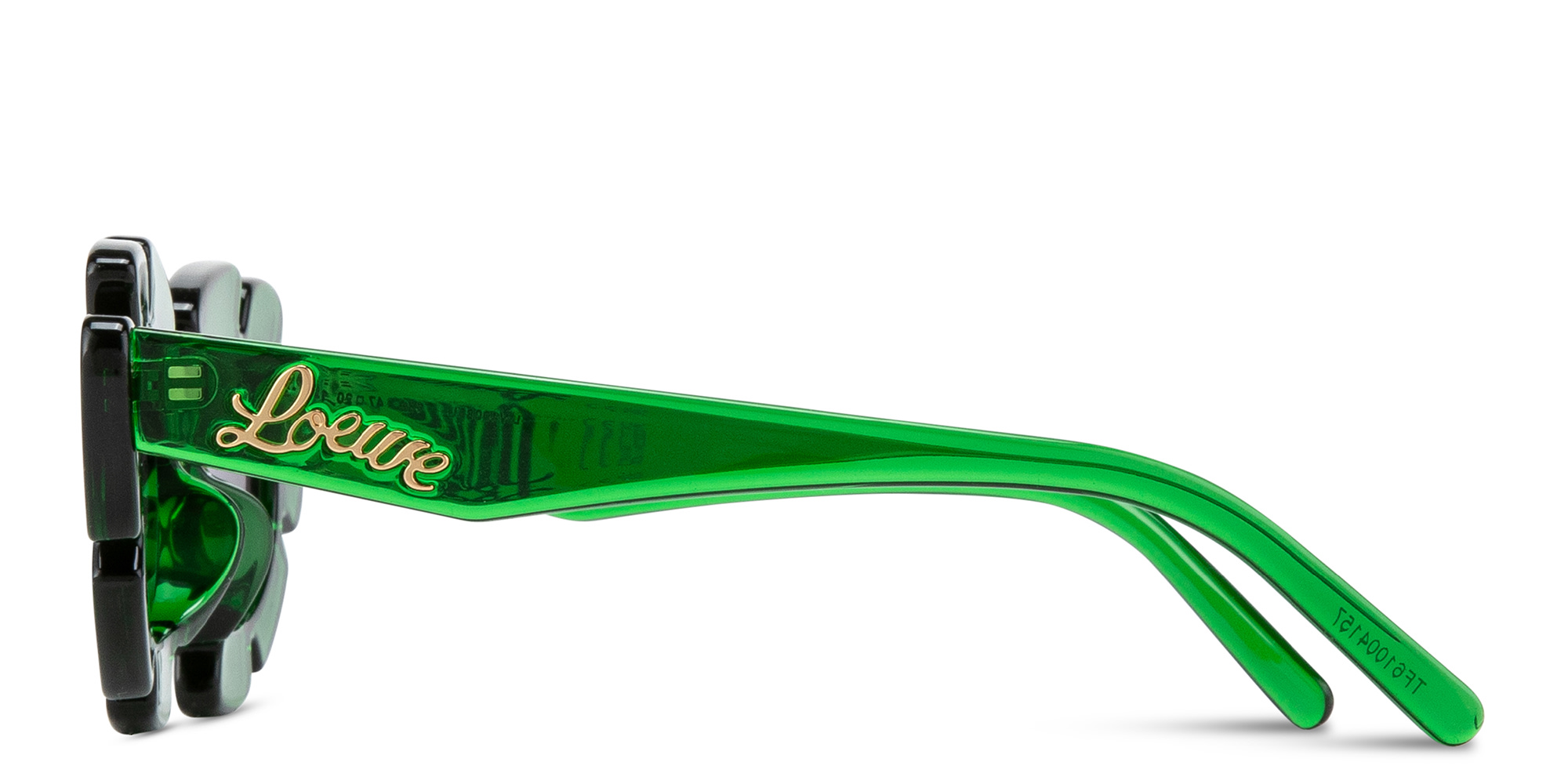 Shop LOEWE Paula's Ibiza Flower Unisex Cat-Eye Sunglasses in Transparent Green online.