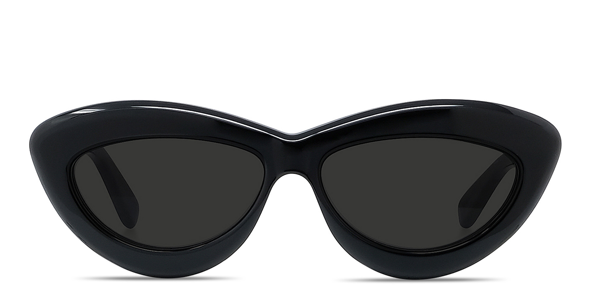 LOEWE Curvy Black Cat-Eye Sunglasses in Black – Product Photo 1