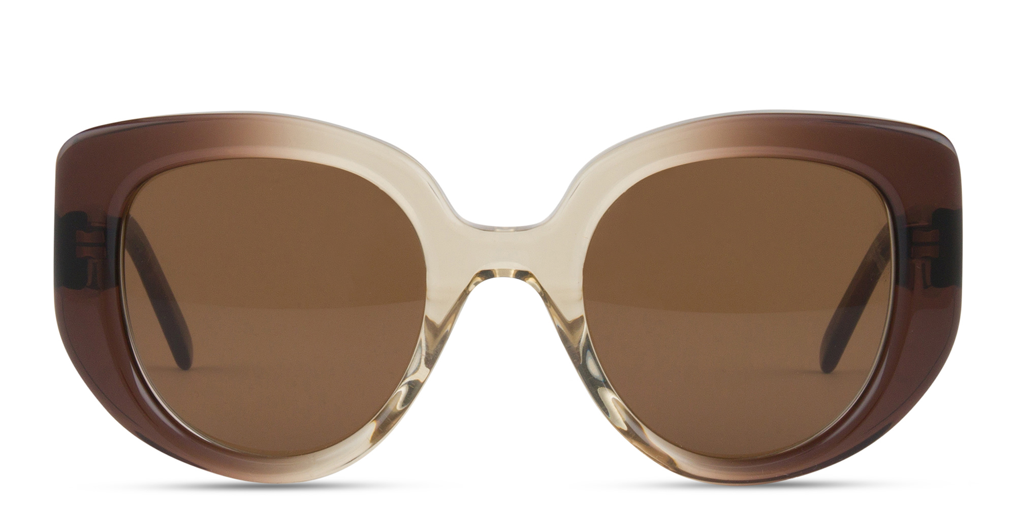 LOEWE Curvy Brown Butterfly Sunglasses in Transparent Gradient Brown – Product Photo 1
