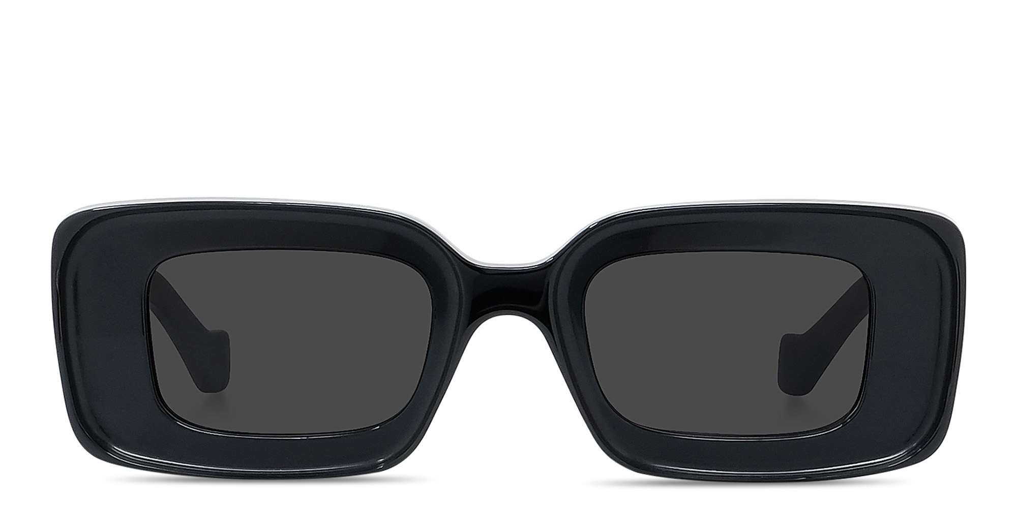 LOEWE Anagram Black Rectangular Sunglasses in Black – Product Photo 1