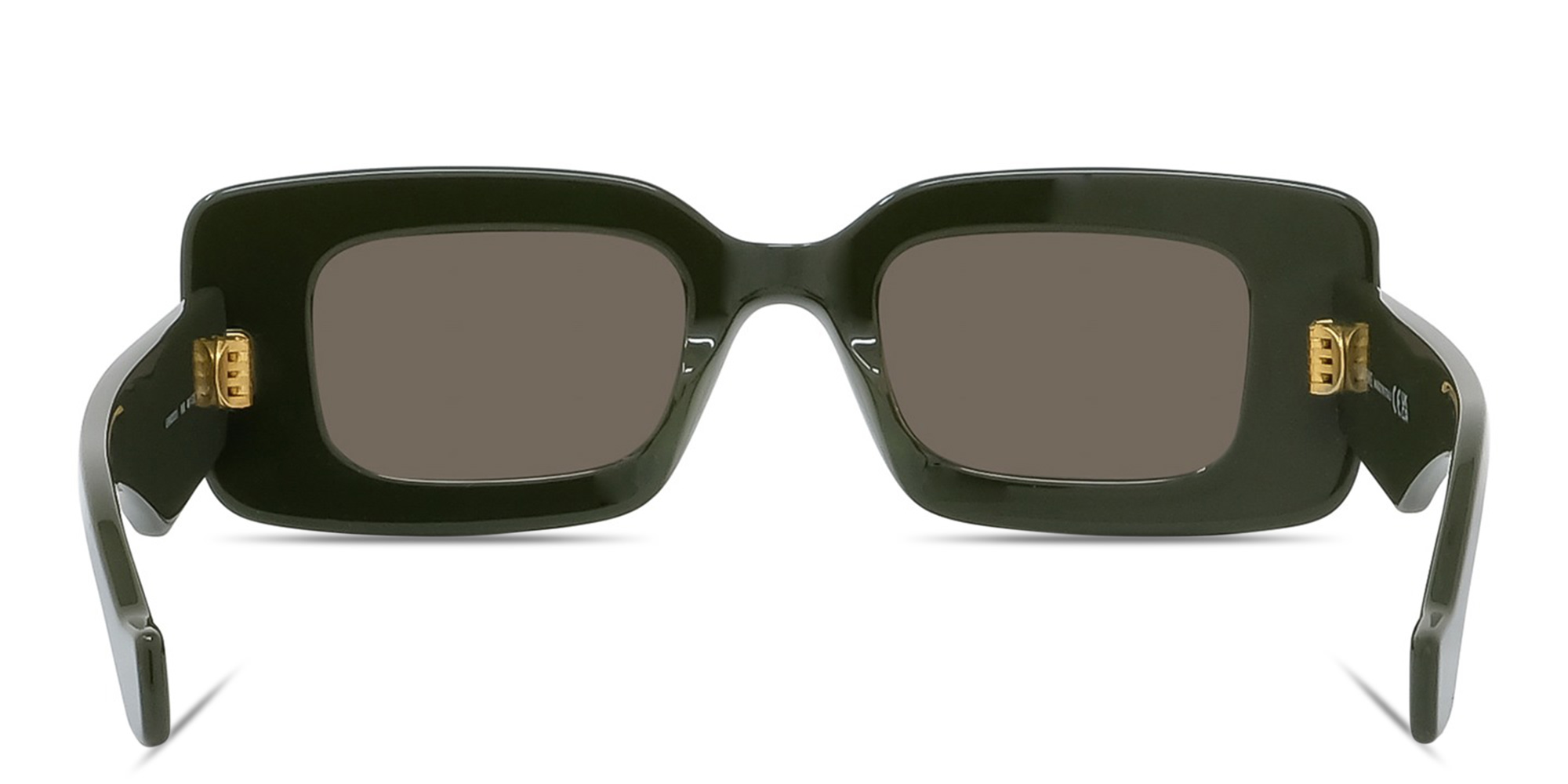 نظارات شمسية خضراء مستطيلة بشعار أناغرام من لويفي بلون كاكي - صورة المنتج 4