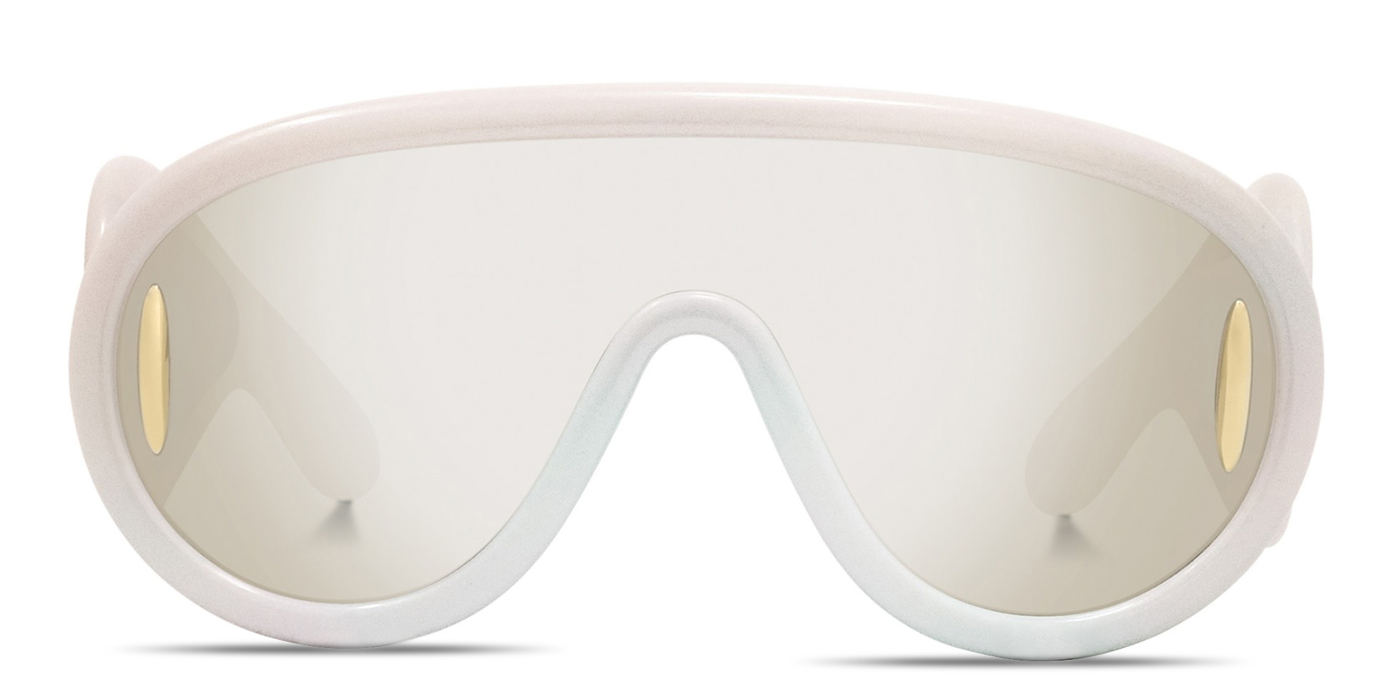 LOEWE Anagram White Mask Sunglasses in Holographic White – Product Photo 1