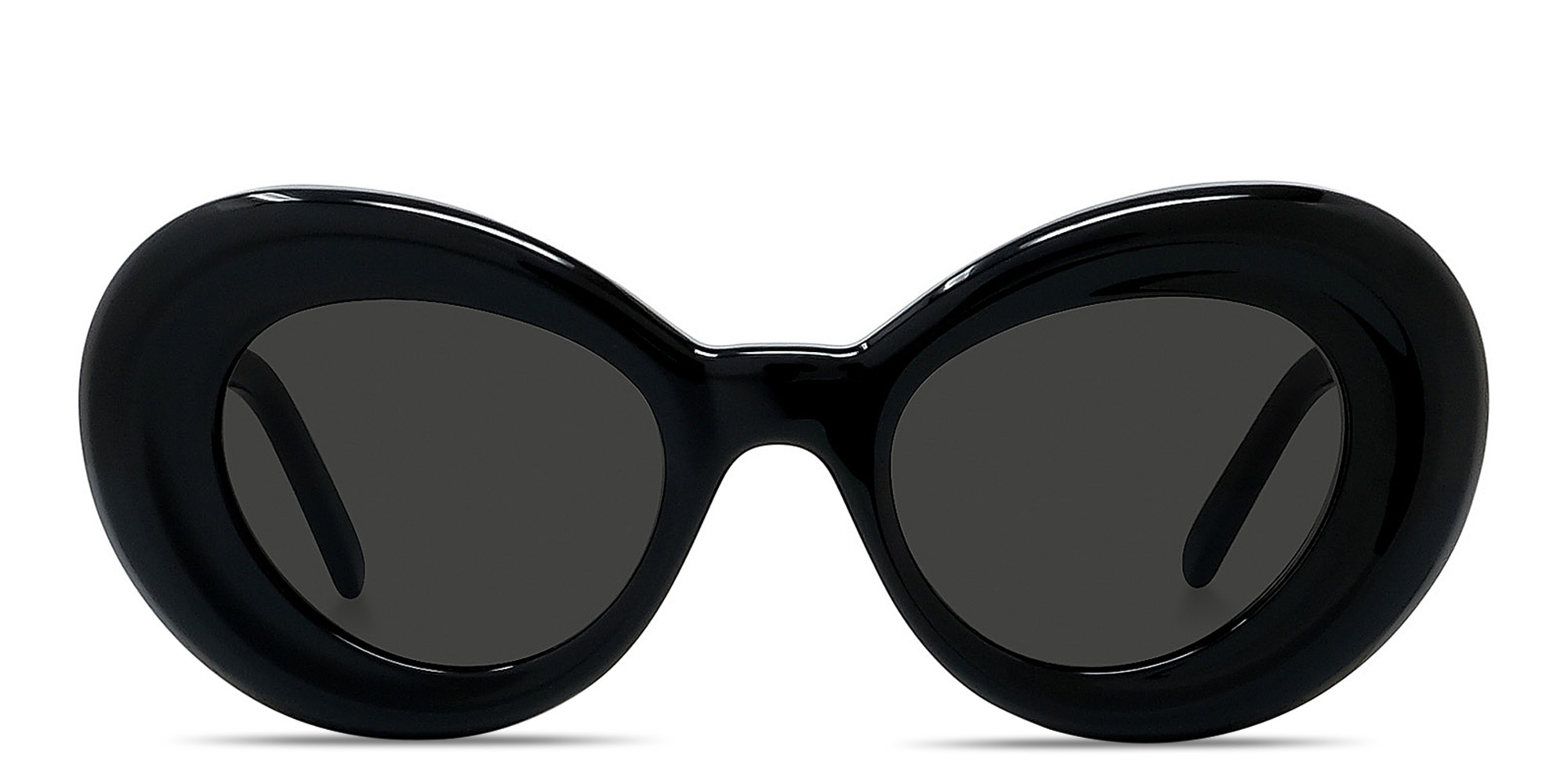 LOEWE Curvy Black Butterfly Sunglasses in Solid Black – Product Photo 1