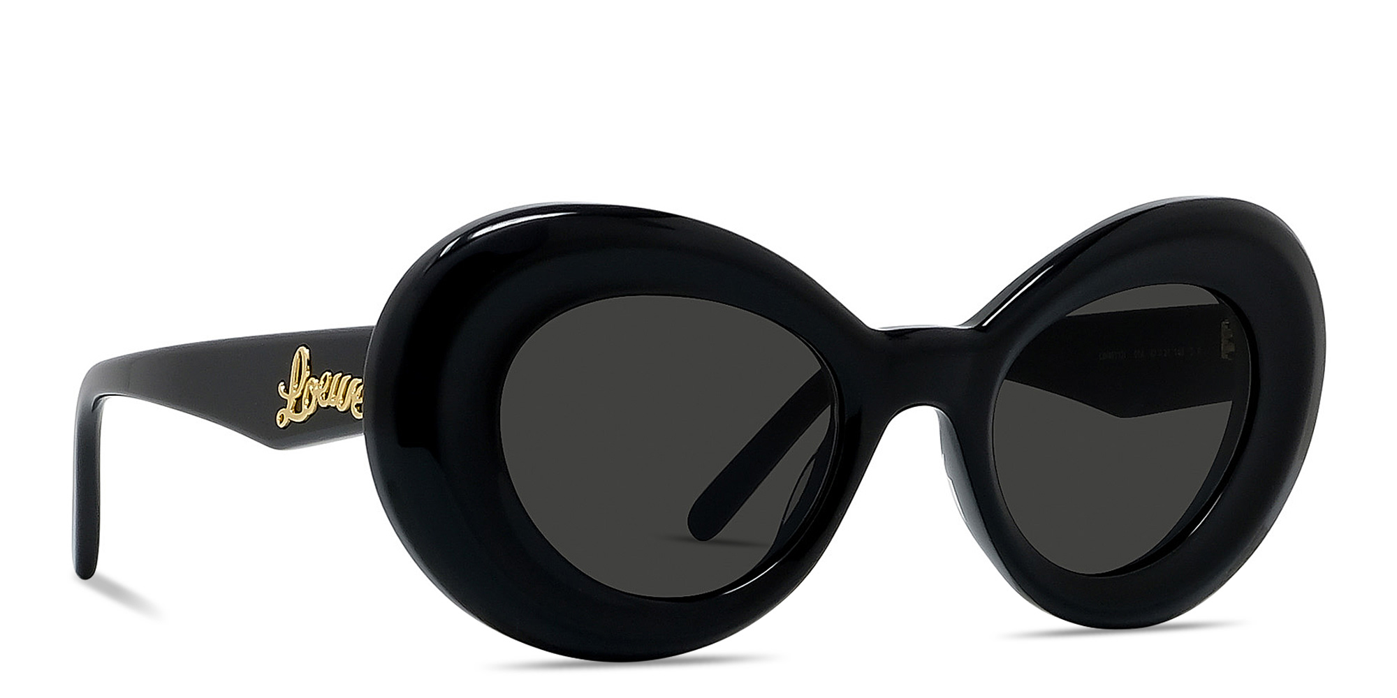 LOEWE Curvy Black Butterfly Sunglasses in Solid Black – Product Photo 4