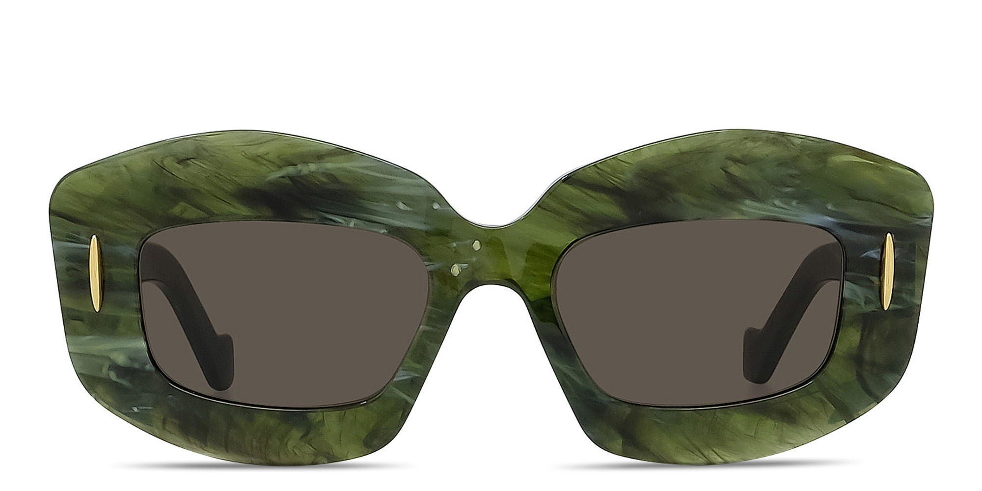 LOEWE Anagram Green Rectangular Sunglasses in Green Marble – Product Photo 1