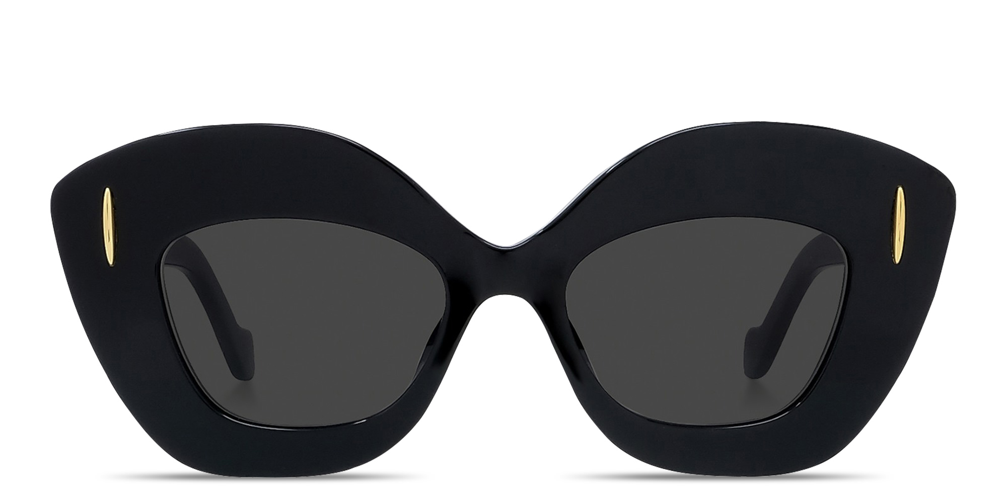 LOEWE Anagram Black Cat-Eye Sunglasses in Shiny Black – Product Photo 1