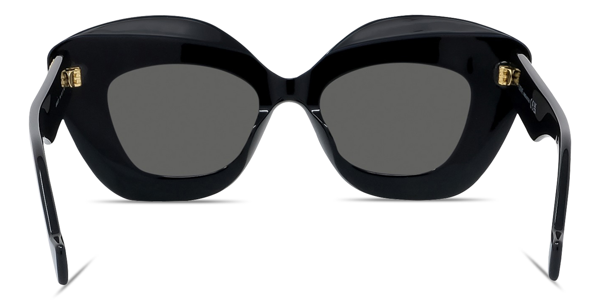 LOEWE Anagram Black Cat-Eye Sunglasses in Shiny Black – Product Photo 4