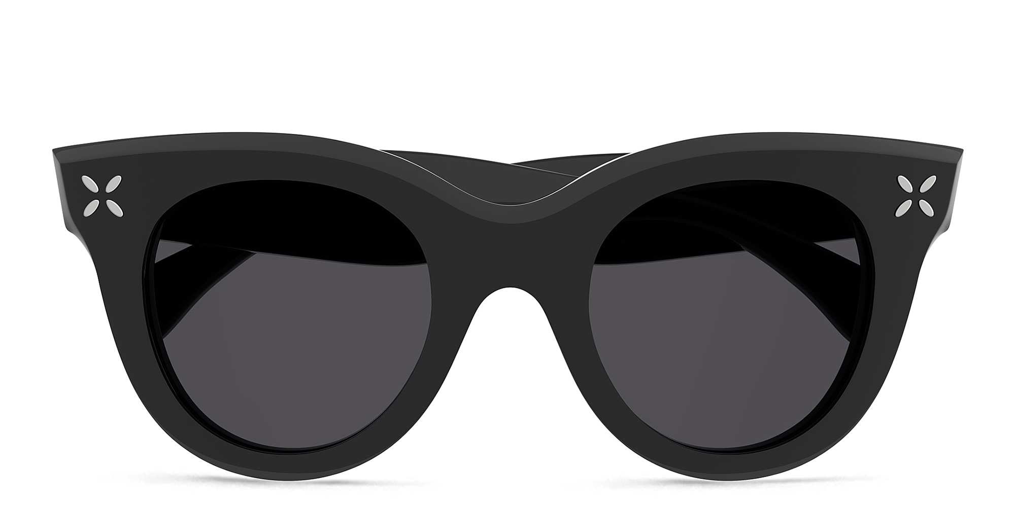 ALAIA Petal-Embellished Cat-Eye Sunglasses in Black – Product Photo 1