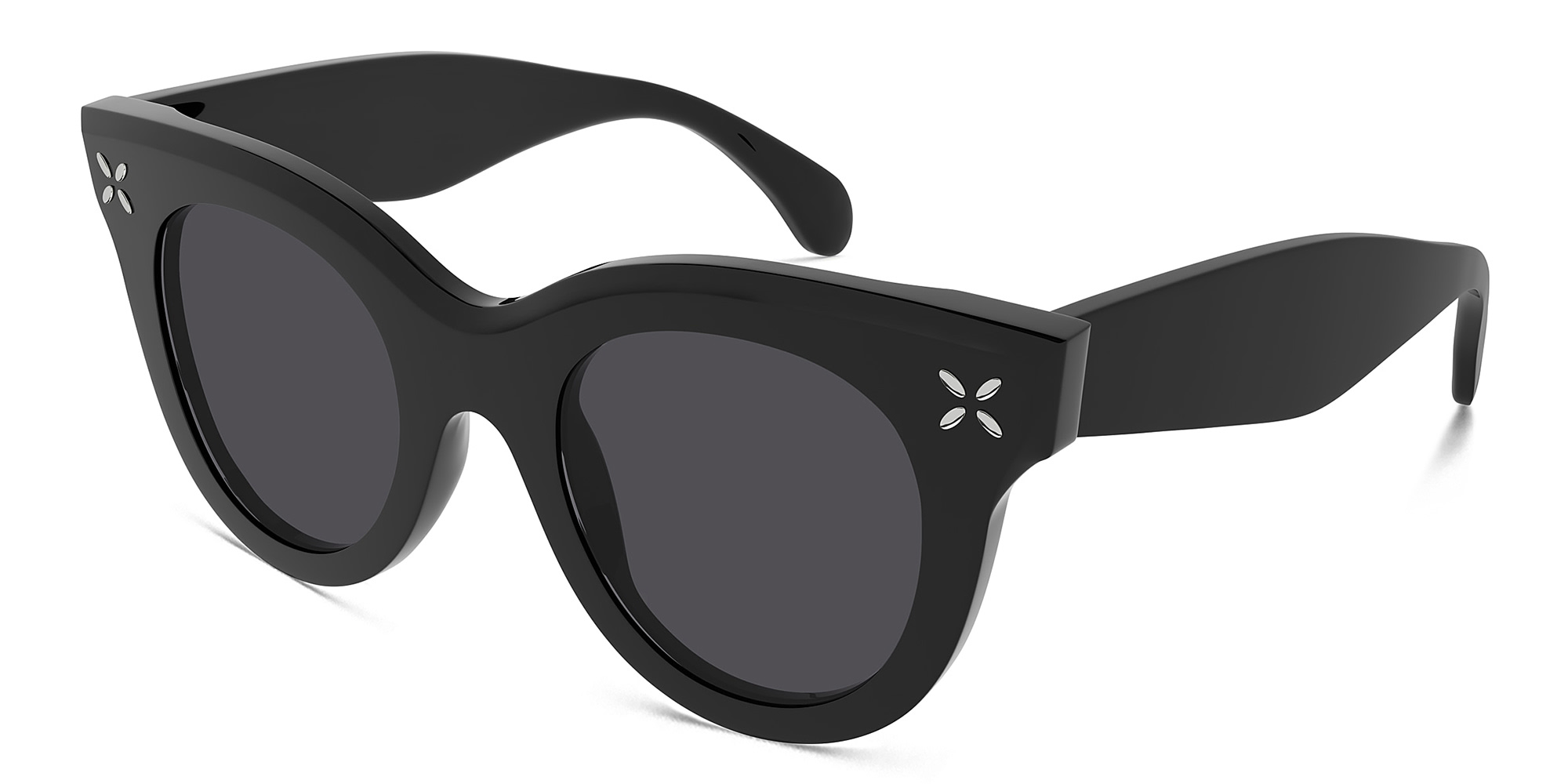 ALAIA Petal-Embellished Cat-Eye Sunglasses in Black – Product Photo 2