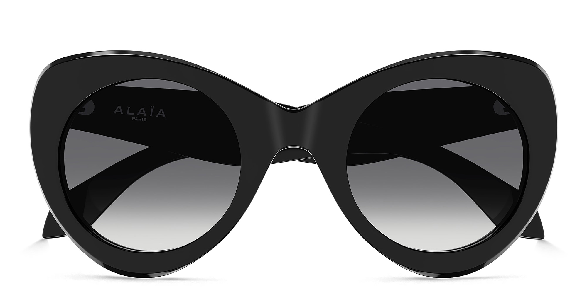 ALAIA Logo Oversized Cat-Eye Sunglasses in Black – Product Photo 1