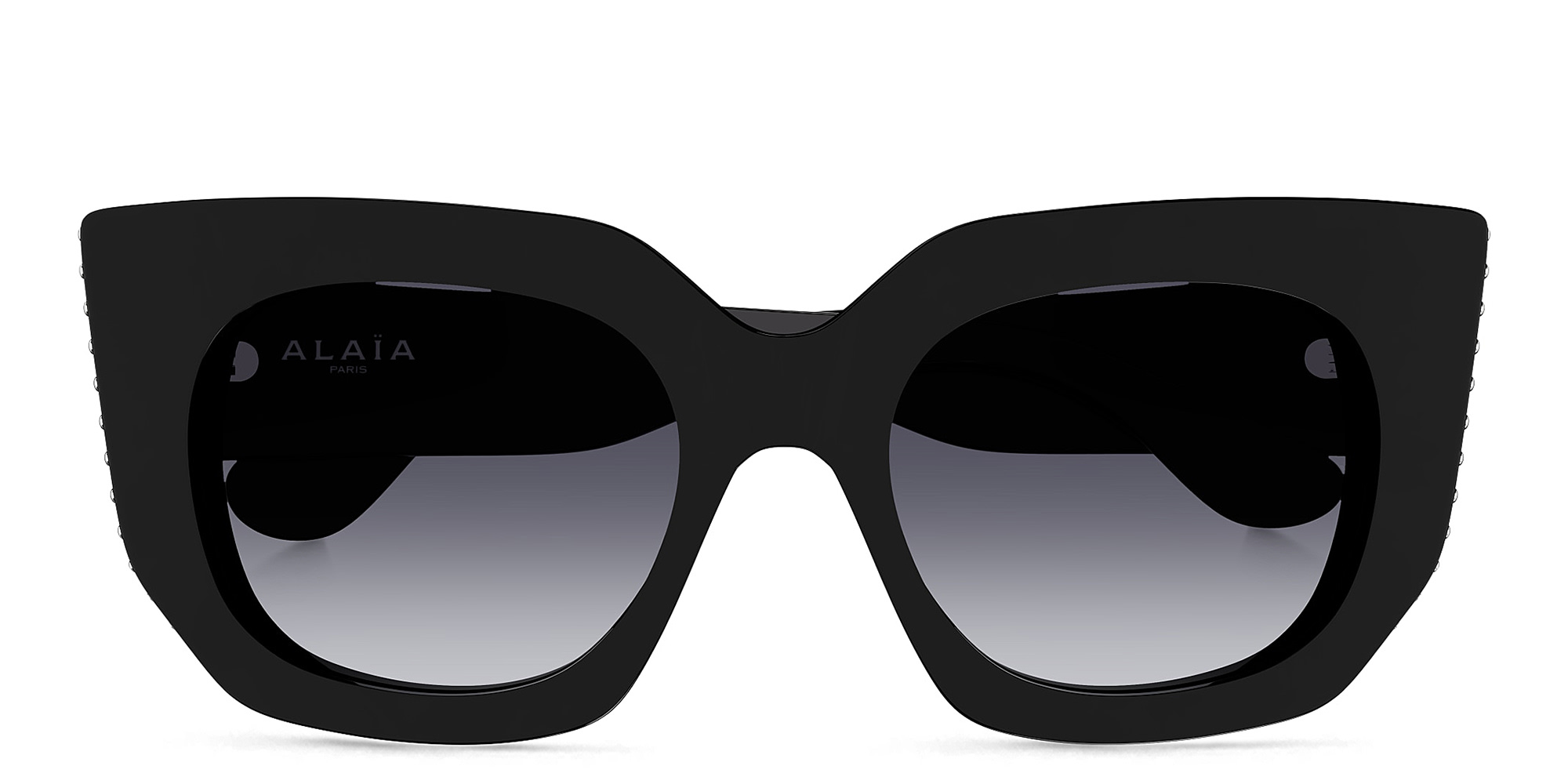 ALAIA Stud-Embellished Square Sunglasses in Black – Product Photo 1