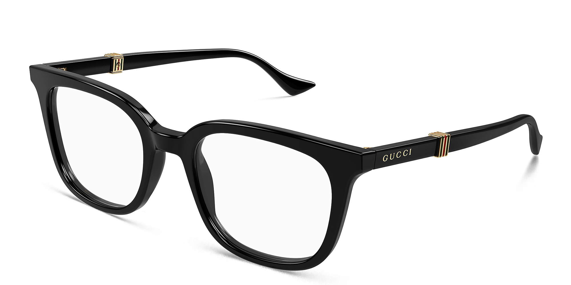 تسوق نظارات طبية رانينج ويب بإطار مربّع غوتشي بلون أسود أونلاين.