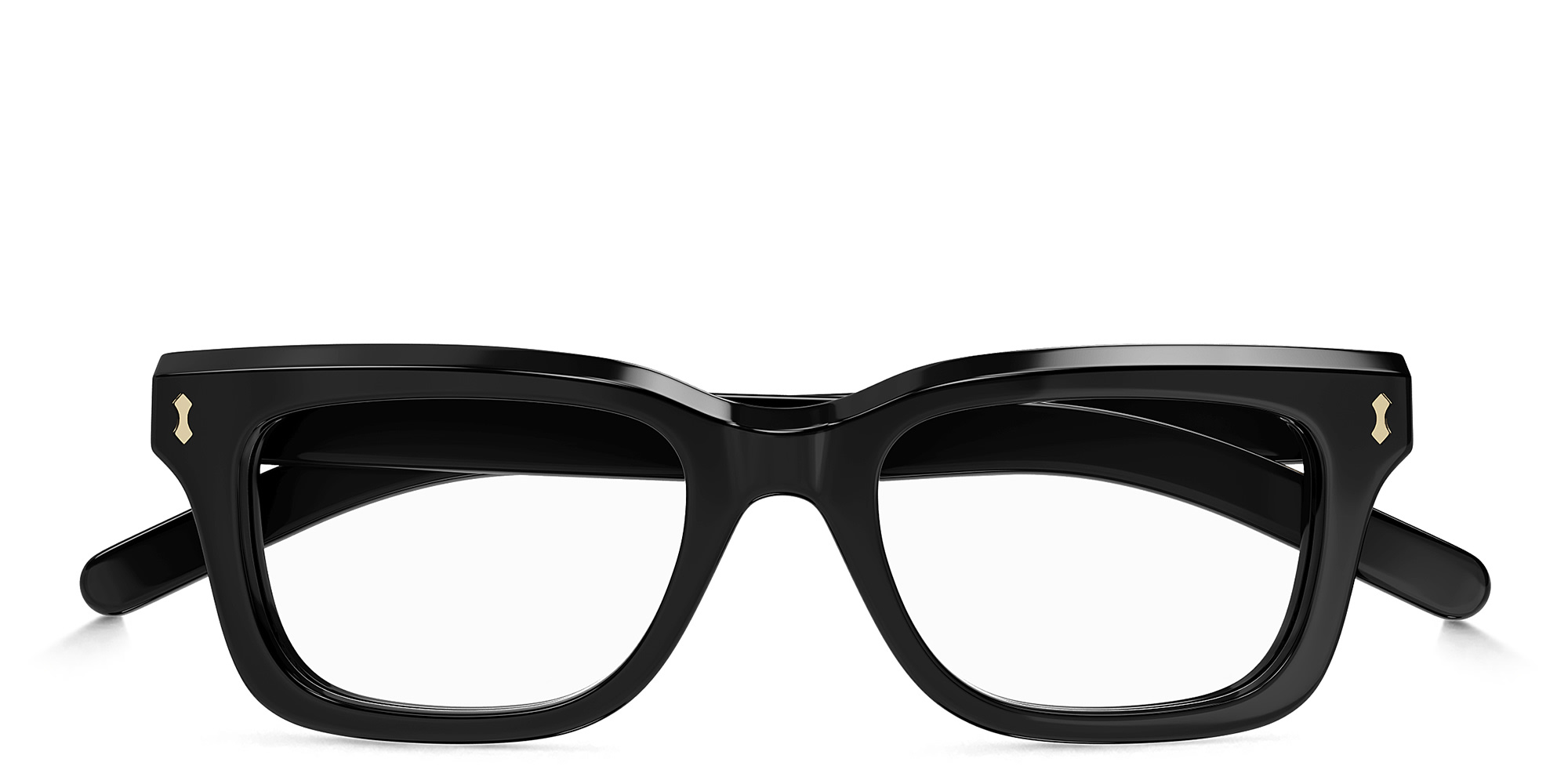 GUCCI Rivetto Rectangle Eyeglasses in Black – Product Photo 1