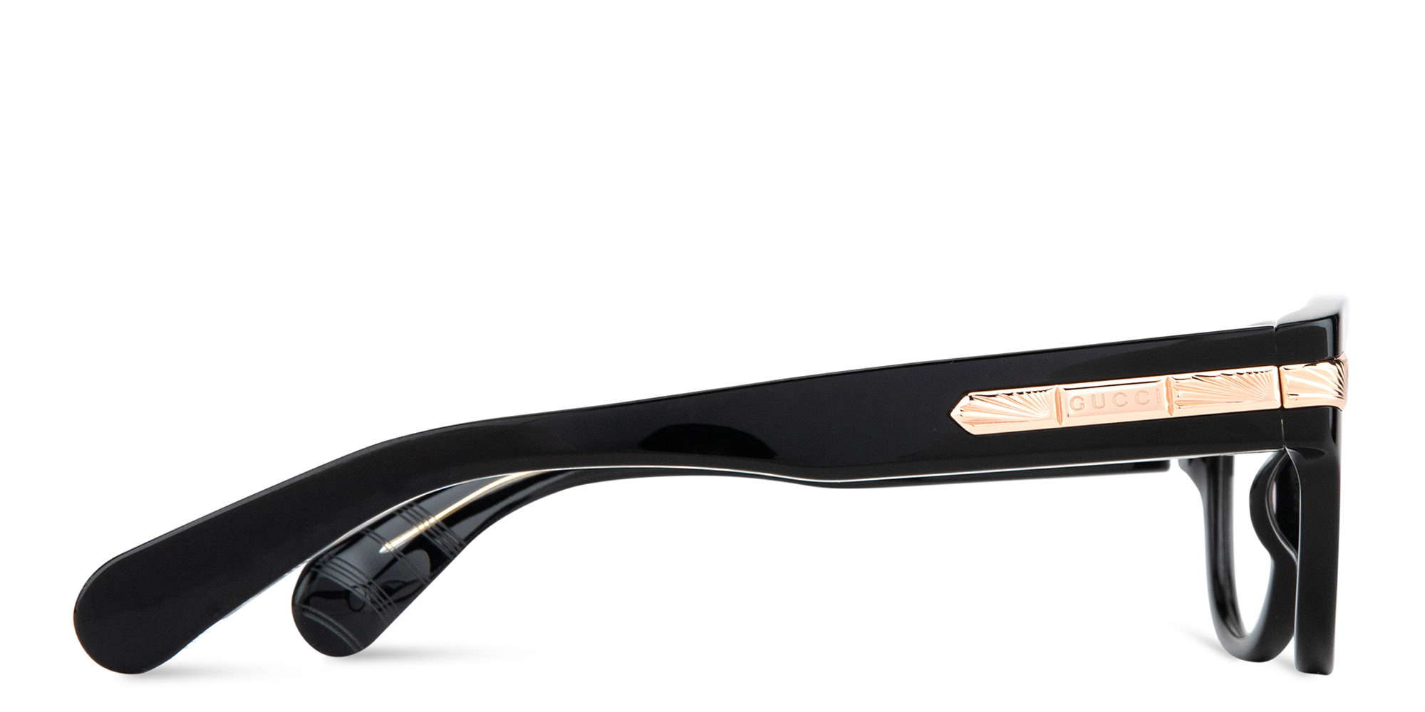 تسوق نظارات طبية نيويورك مستوحاة من الثلاثينات بإطار دائري غوتشي بلون أسود أونلاين.