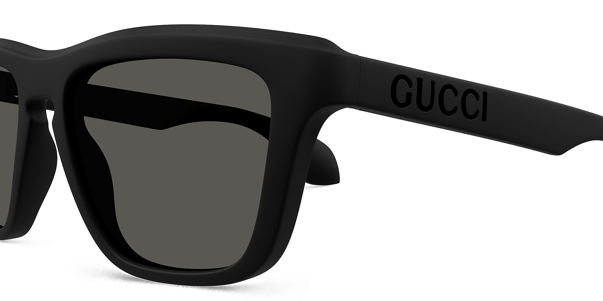 Shop GUCCI Twinsburg Rectangle Sunglasses in Black online.