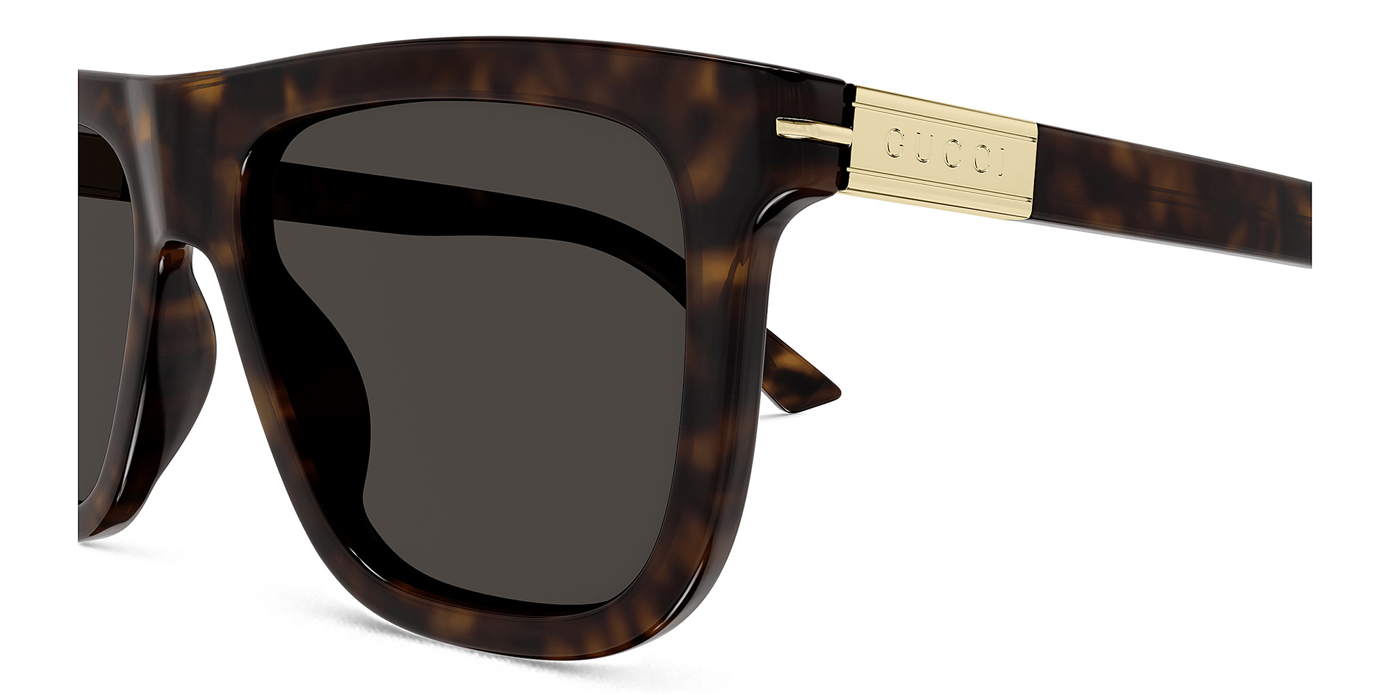 GUCCI Web Ingot Rectangle Sunglasses in Havana – Product Photo 3