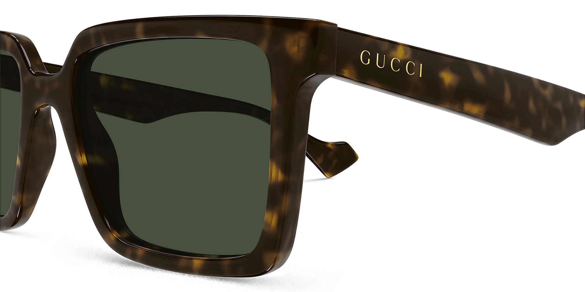 Shop GUCCI GG Generation Light Rectangle Sunglasses in Havana online.