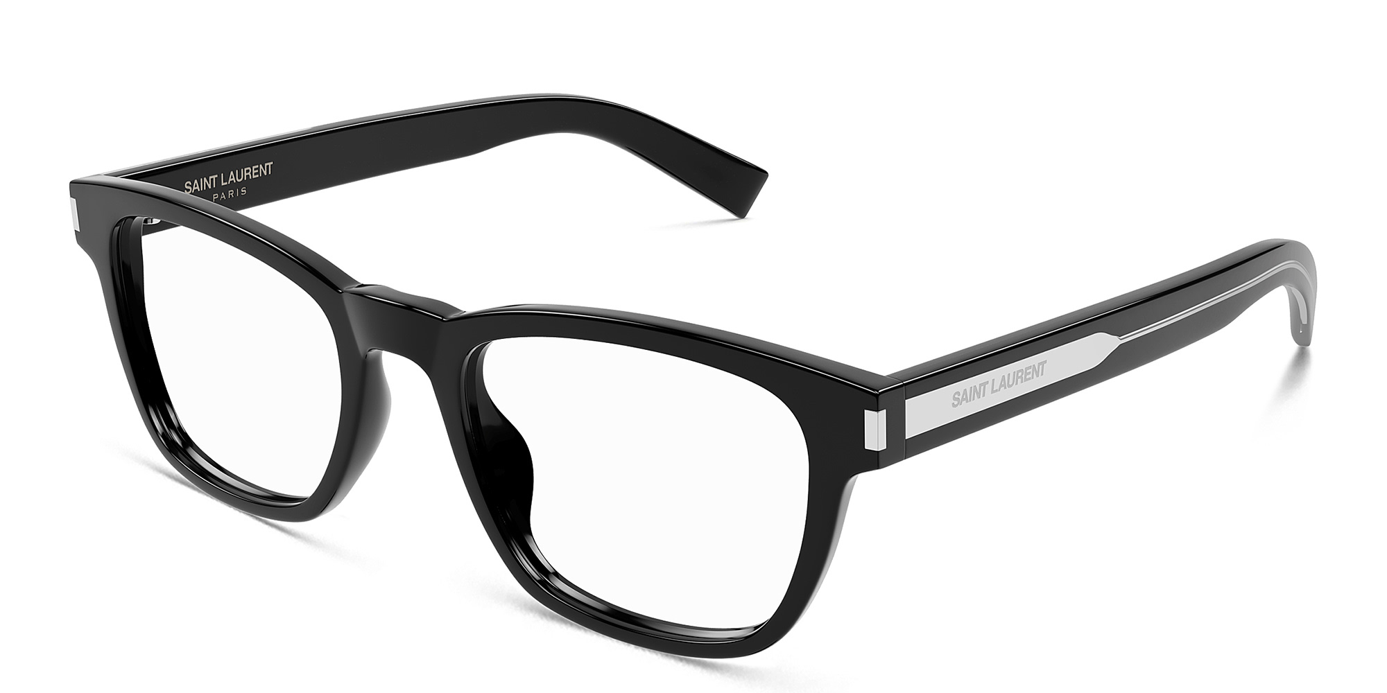 SAINT LAURENT Mid Naked Wire Core Unisex Rectangle Eyeglasses in Black – Product Photo 2