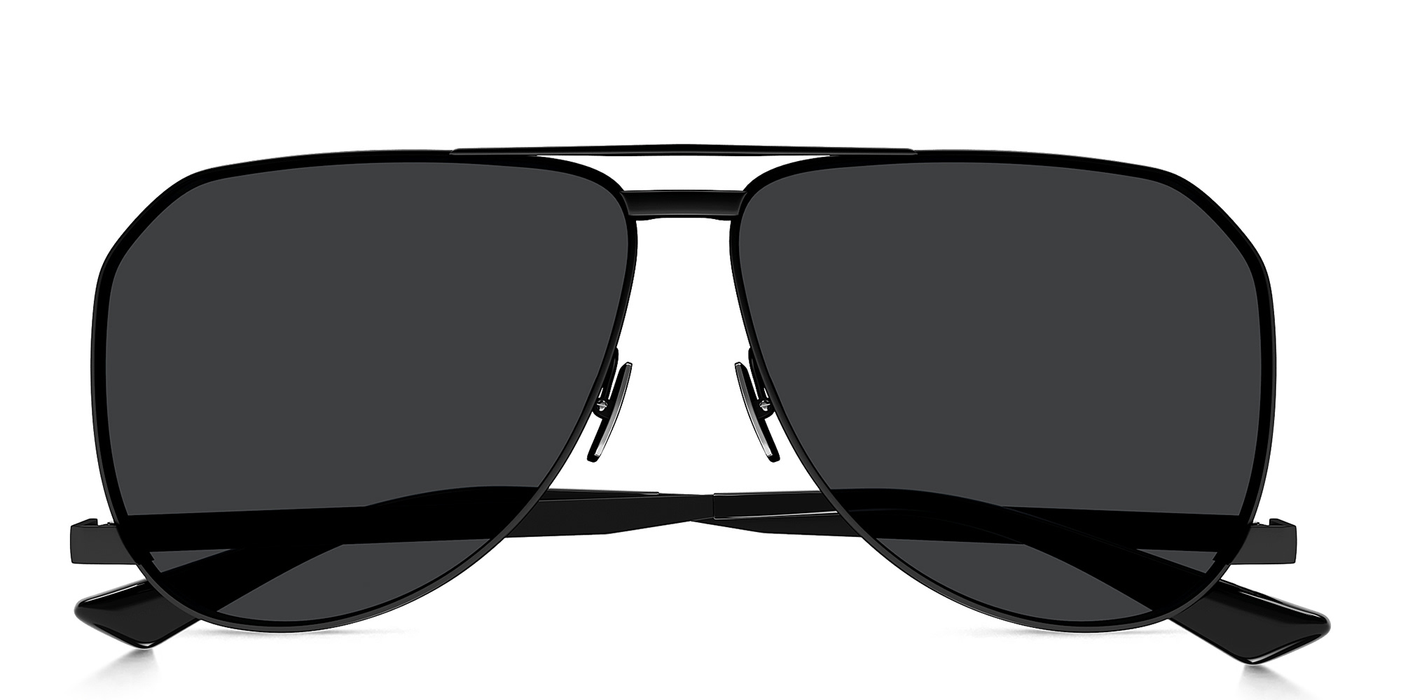 SAINT LAURENT Men Fashion Icons Dust Aviator Sunglasses in Black – Product Photo 1