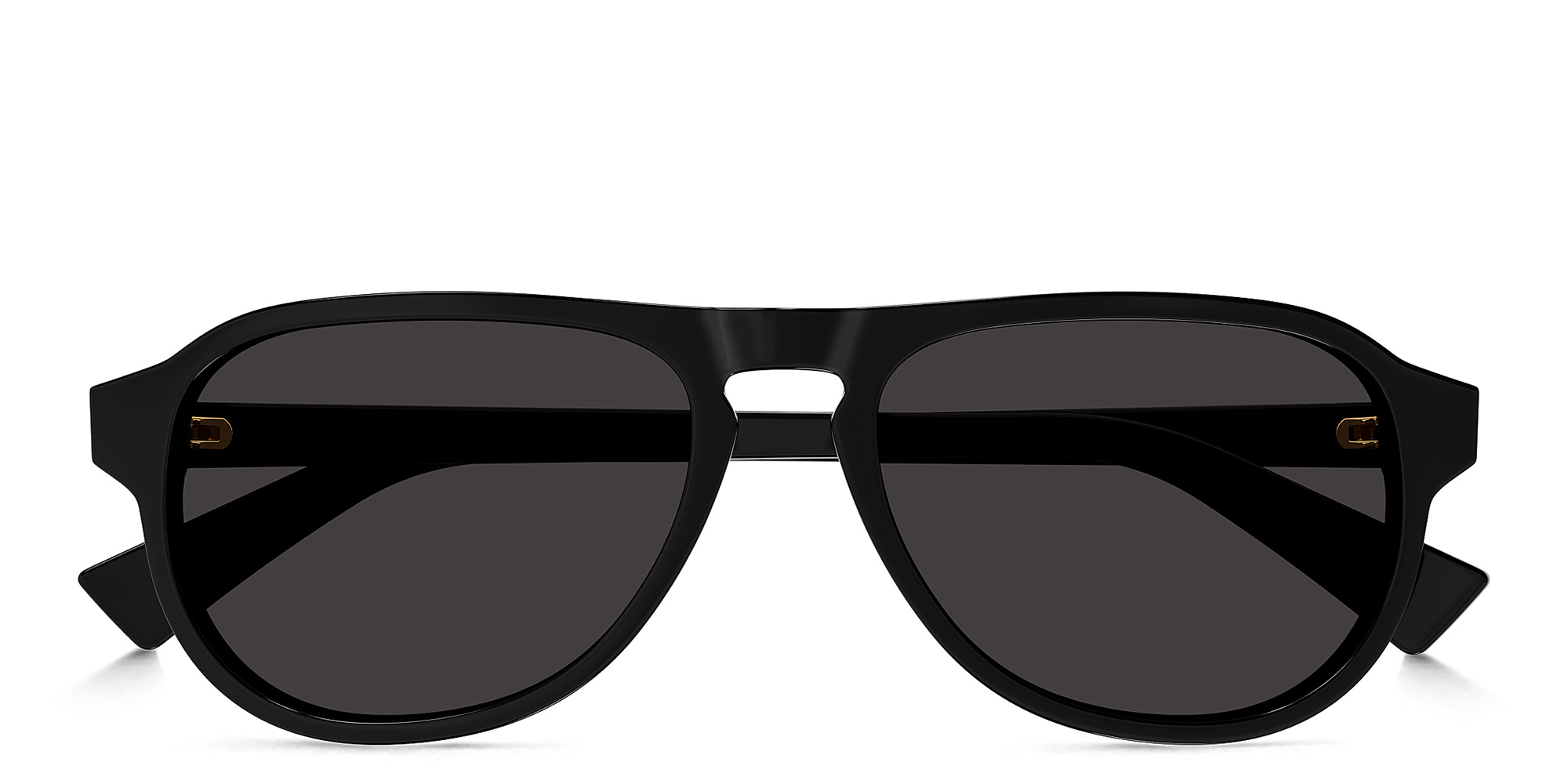 Shop BOTTEGA VENETA Triangle Stud Aviator Sunglasses in Black online.