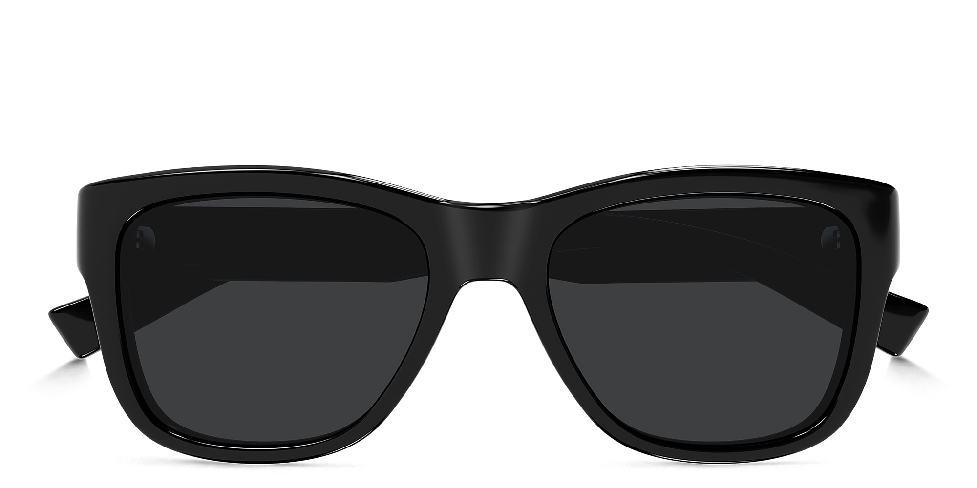 SAINT LAURENT Script Square Sunglasses in Black – Product Photo 1