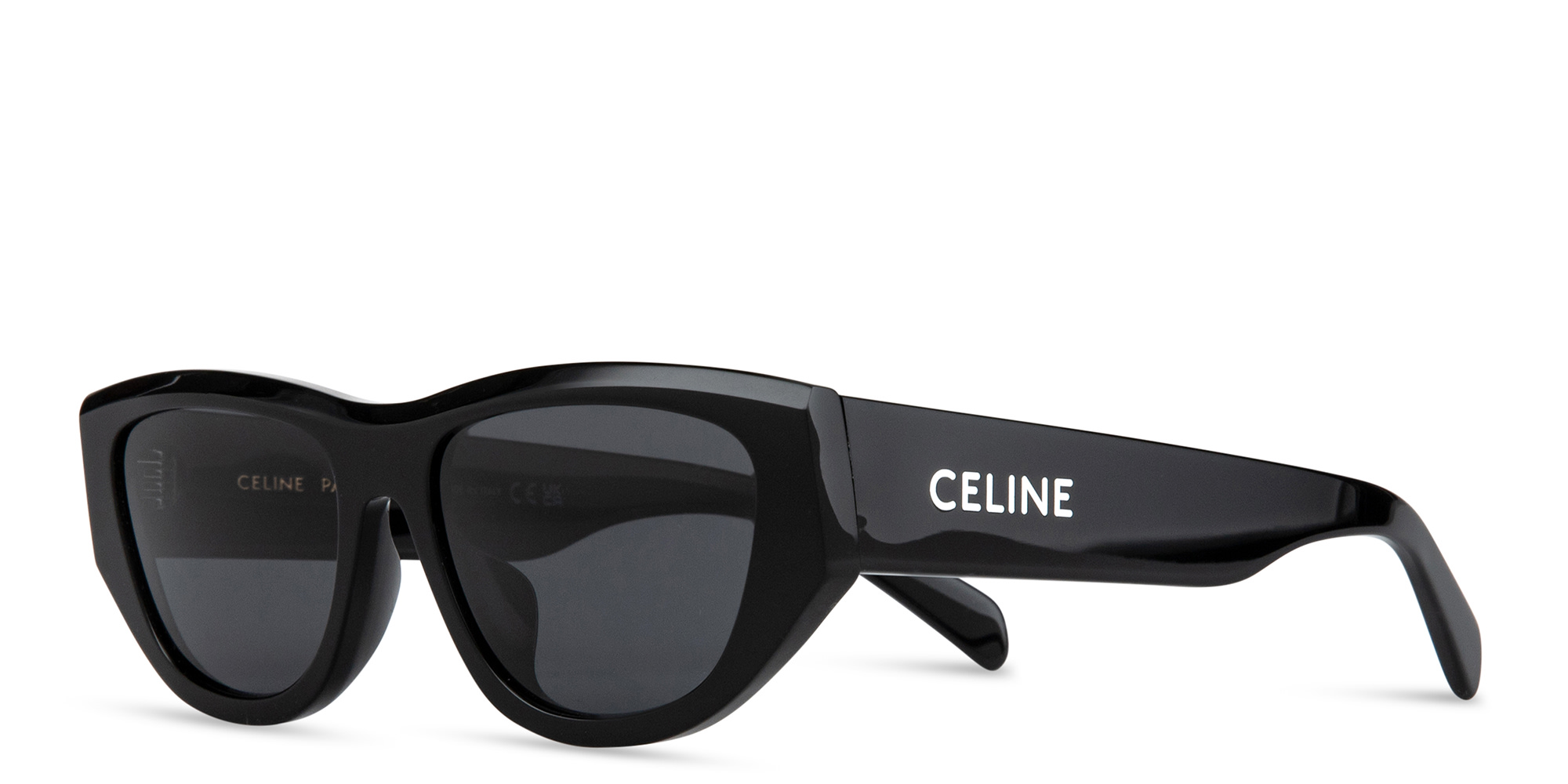 Shop CELINE Monochroms Cat-Eye Sunglasses in Black online.