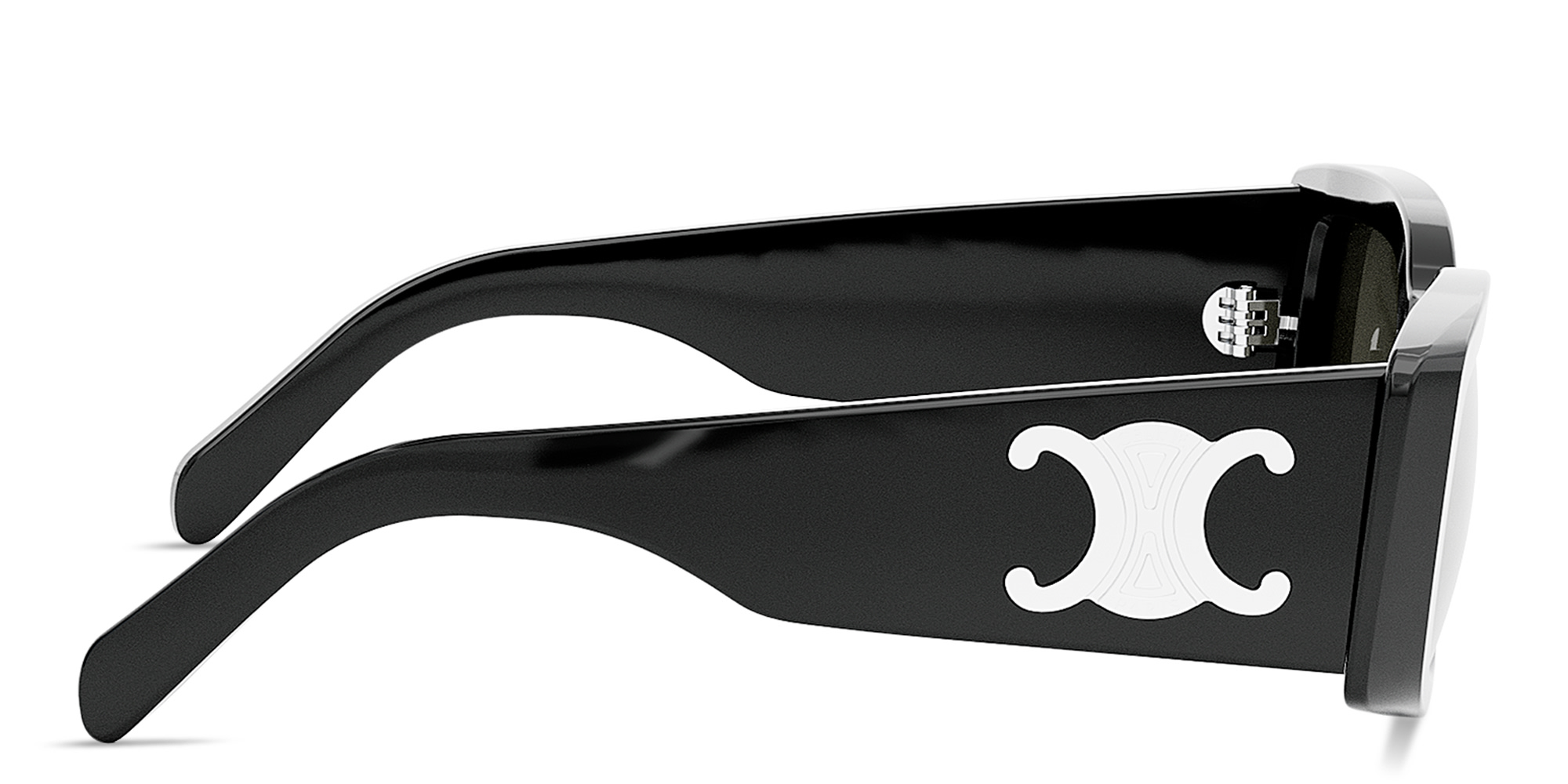 نظارات شمسية تريونف بإطار مستطيل من سيلين بلون أسود - صورة المنتج 3