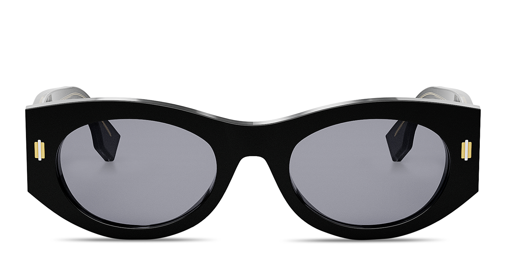 FENDI Roma Oval Sunglasses in Black – Product Photo 1
