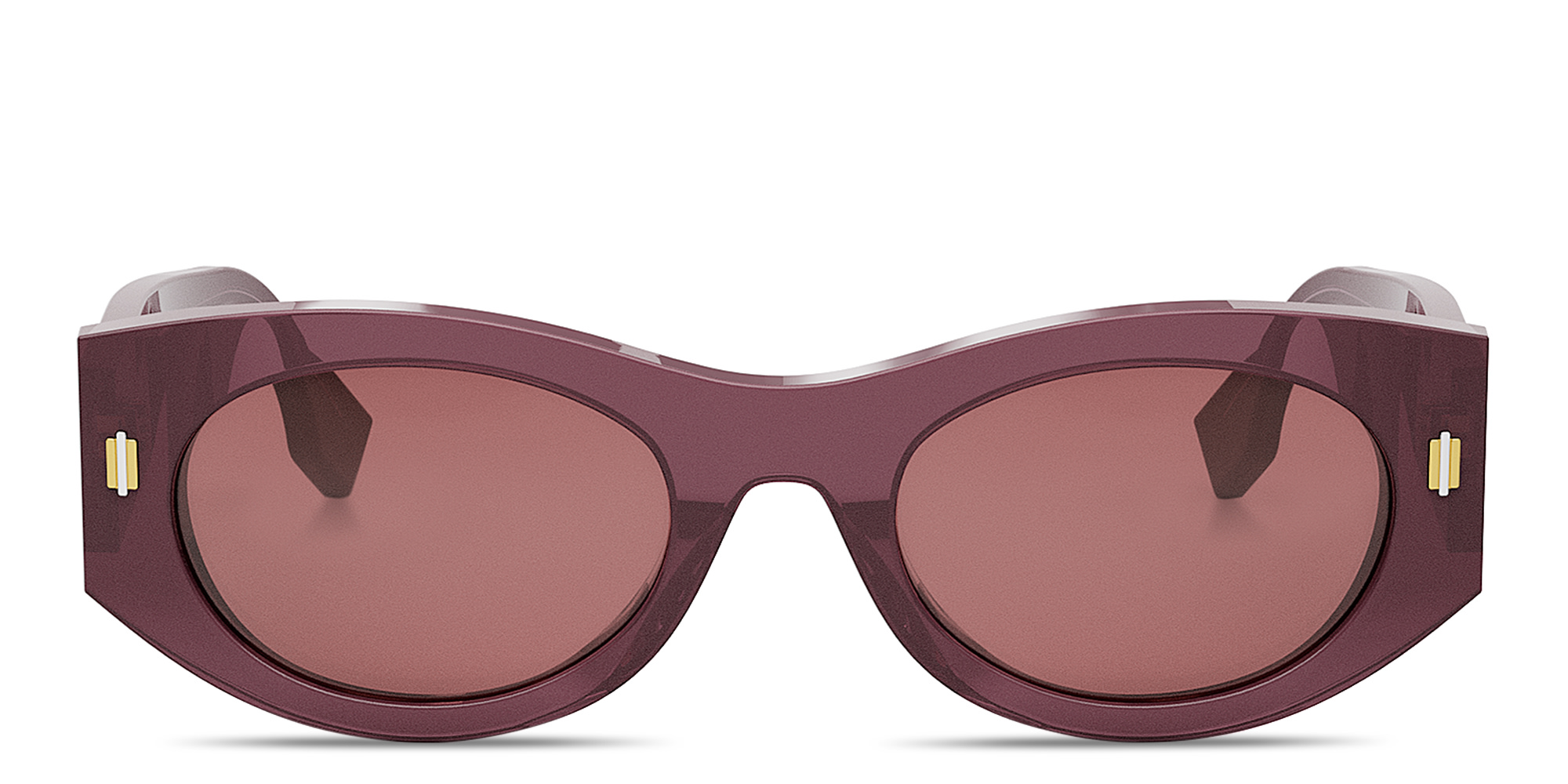 نظارات شمسية روما بإطار بيضاوي من فيندي بلون أرجواني - صورة المنتج 1