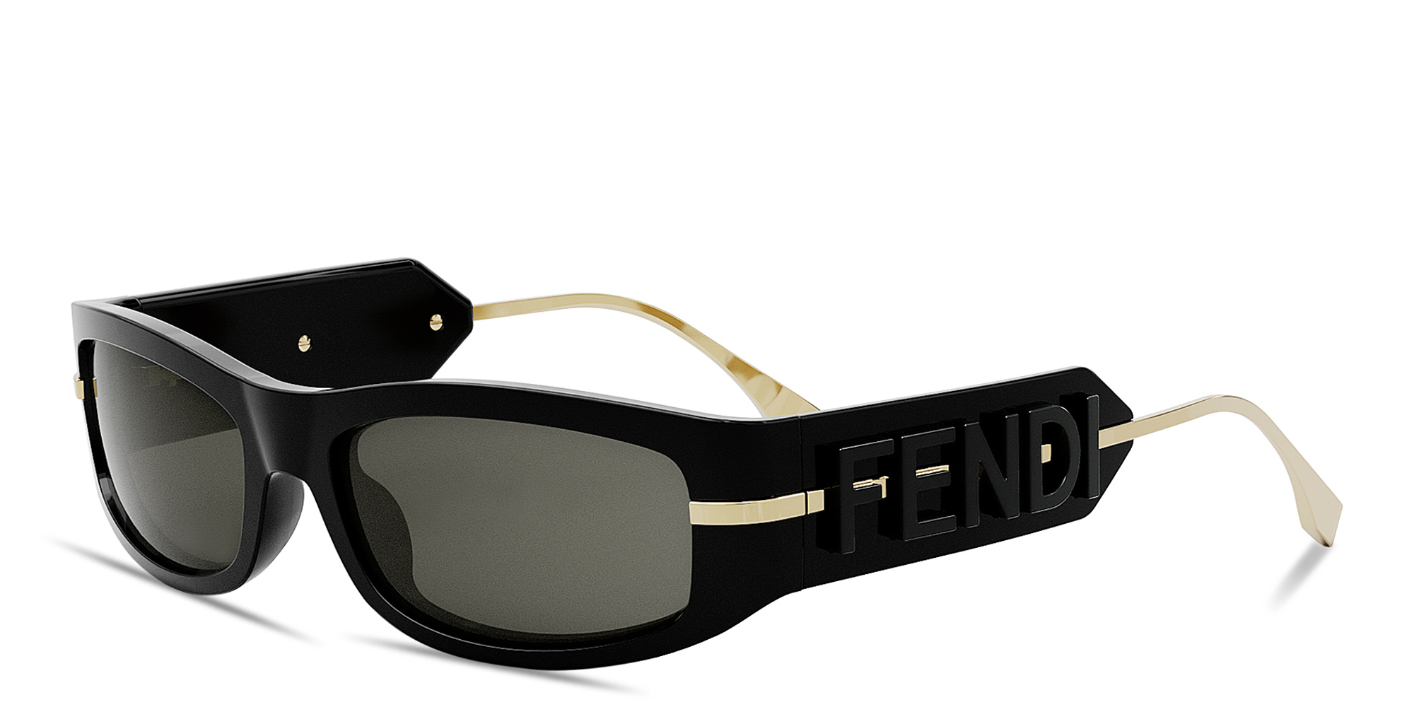 Fendigraphy Black Oval Sunglasses - Main Image