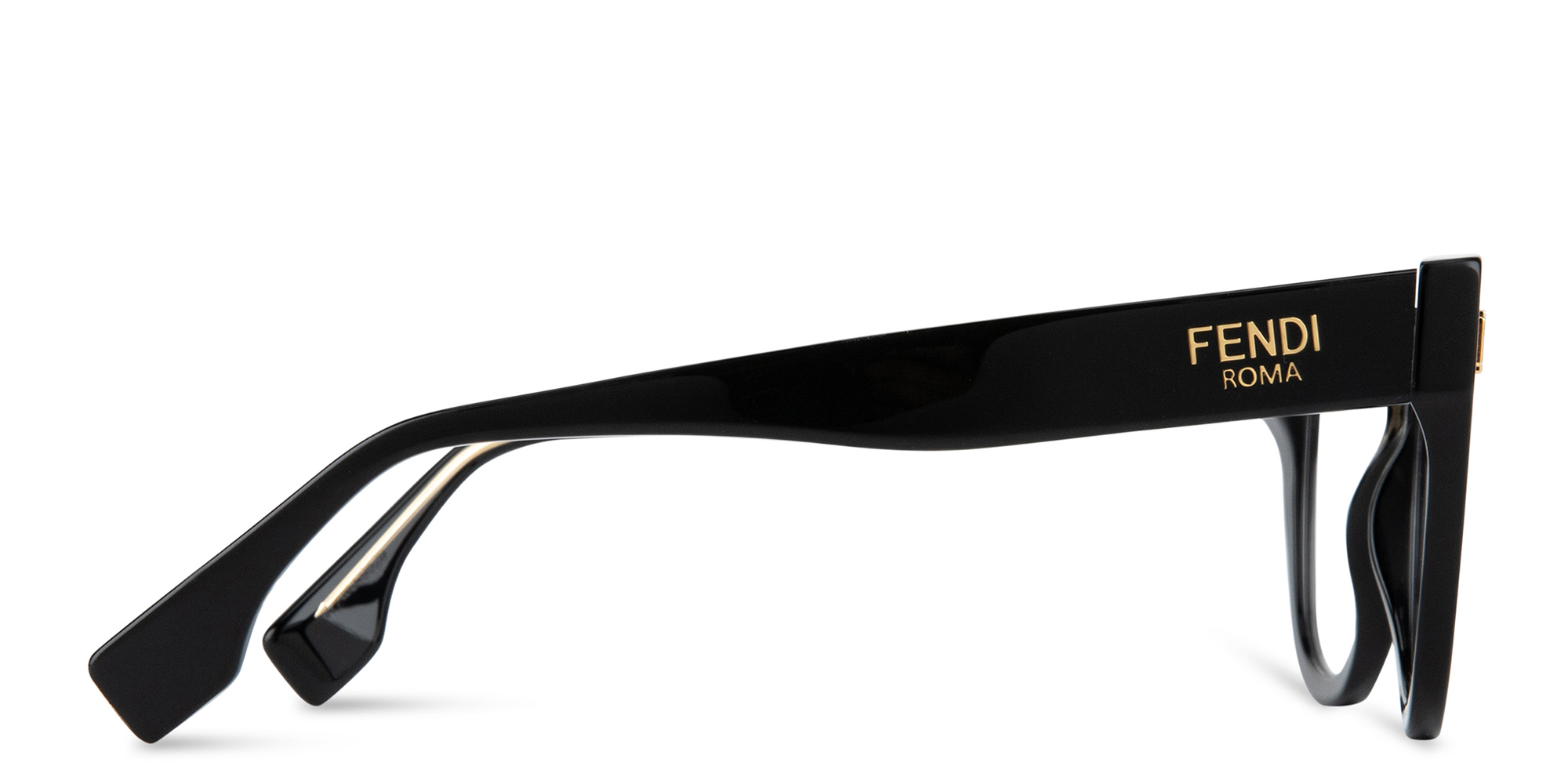 Shop FENDI Fendi Roma Cat-Eye Eyeglasses in Black online.