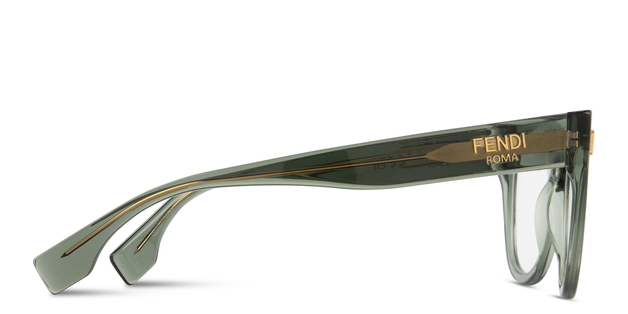 FENDI Roma Cat-Eye Eyeglasses in Transparent Green – Product Photo 3