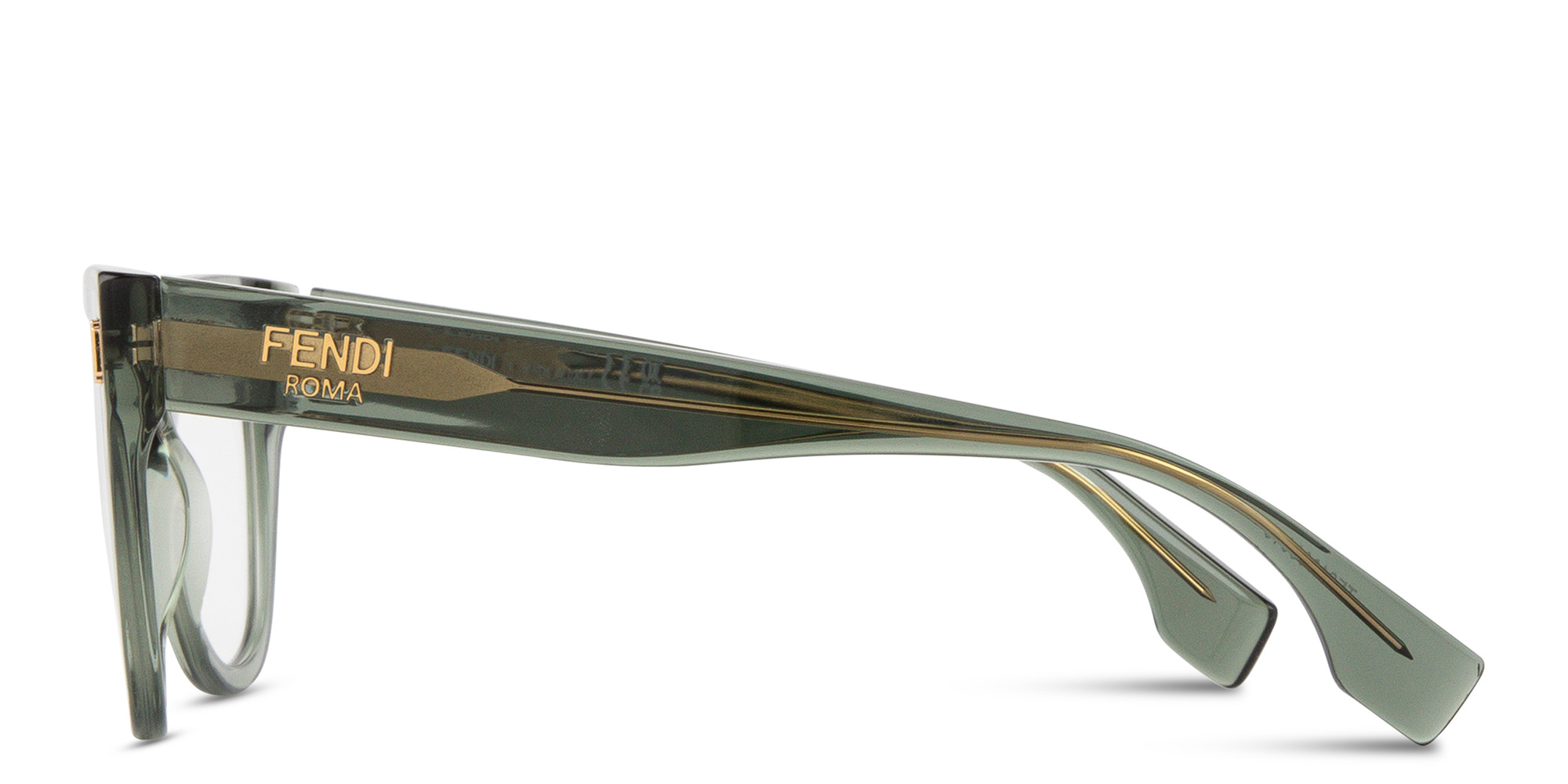 FENDI Roma Cat-Eye Eyeglasses in Transparent Green – Product Photo 4