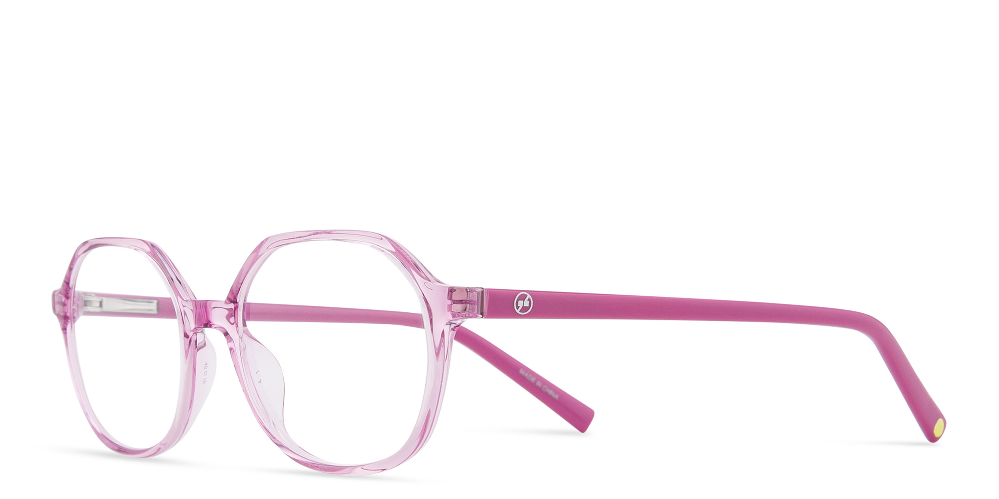 Shop EYE'M Kids Irregular Eyeglasses in Pink online.