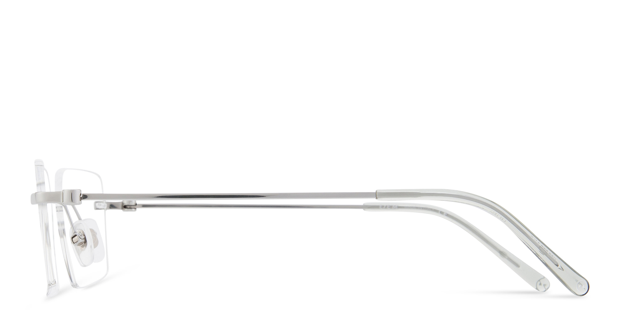 تسوق نظارات طبية واسعة غير منتظمة بدون إطار EYE'M بلون فضي أونلاين.