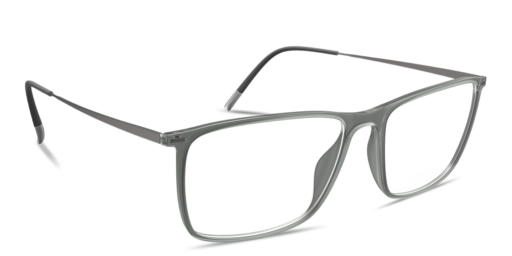 Shop Silhouette Illusion Lite Square Eyeglasses in Grey online.
