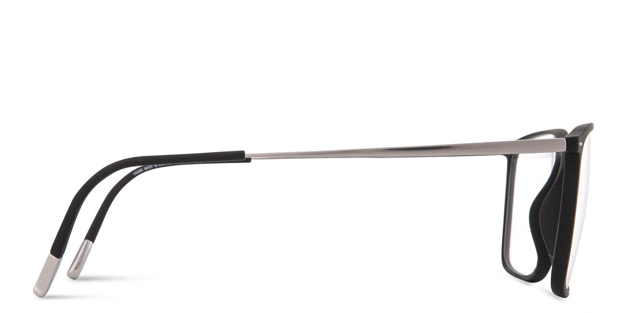 Shop Silhouette Illusion Lite Wide Square Eyeglasses in Black online.