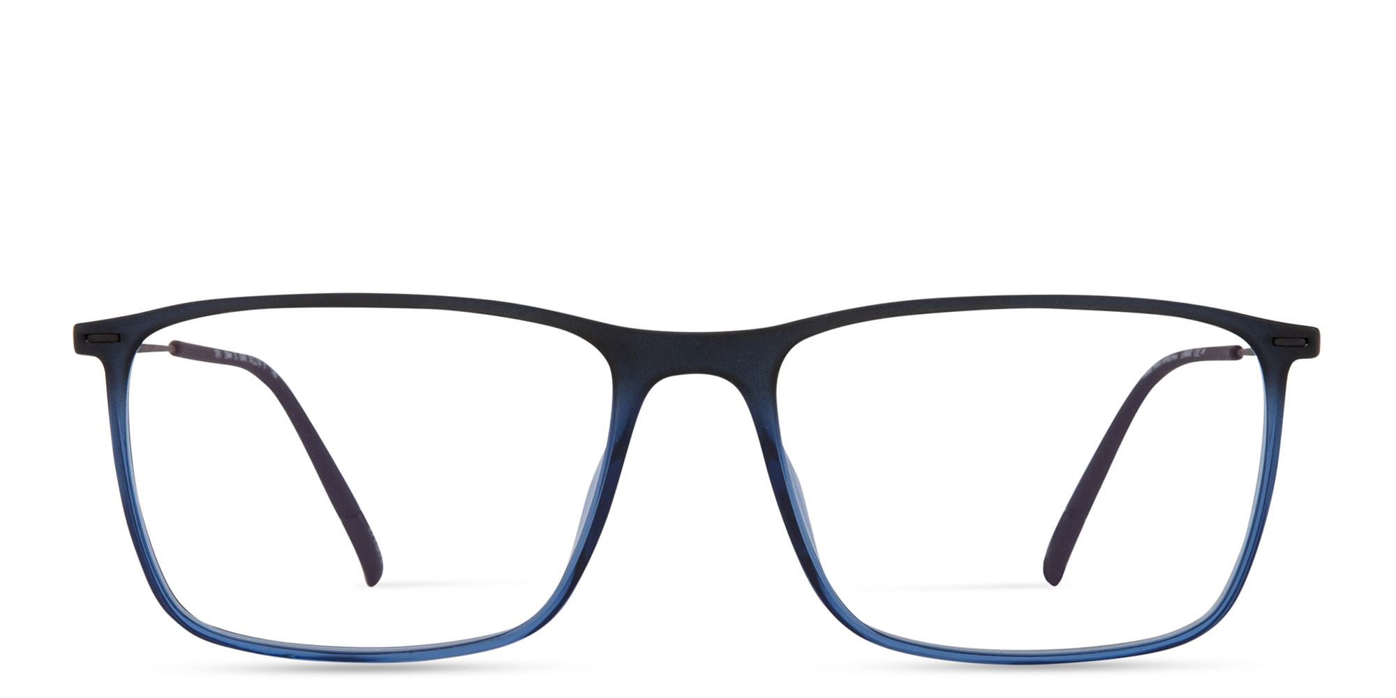 Shop Silhouette Illusion Lite Wide Square Eyeglasses in Blue online.