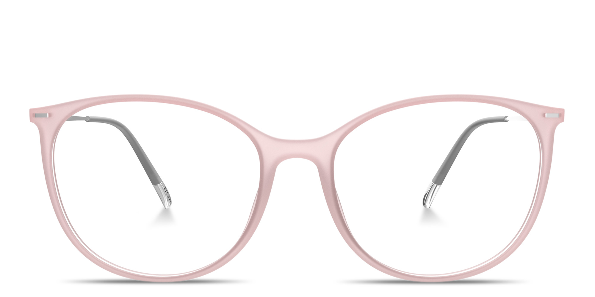 Shop Silhouette Illusion Lite Round Eyeglasses in Pink online.