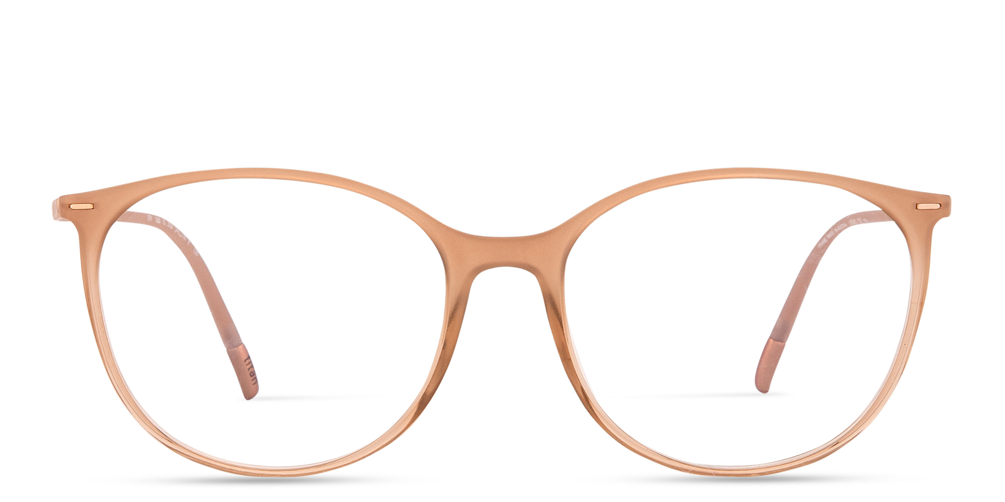 Shop Silhouette Illusion Lite Round Eyeglasses in Beige online.