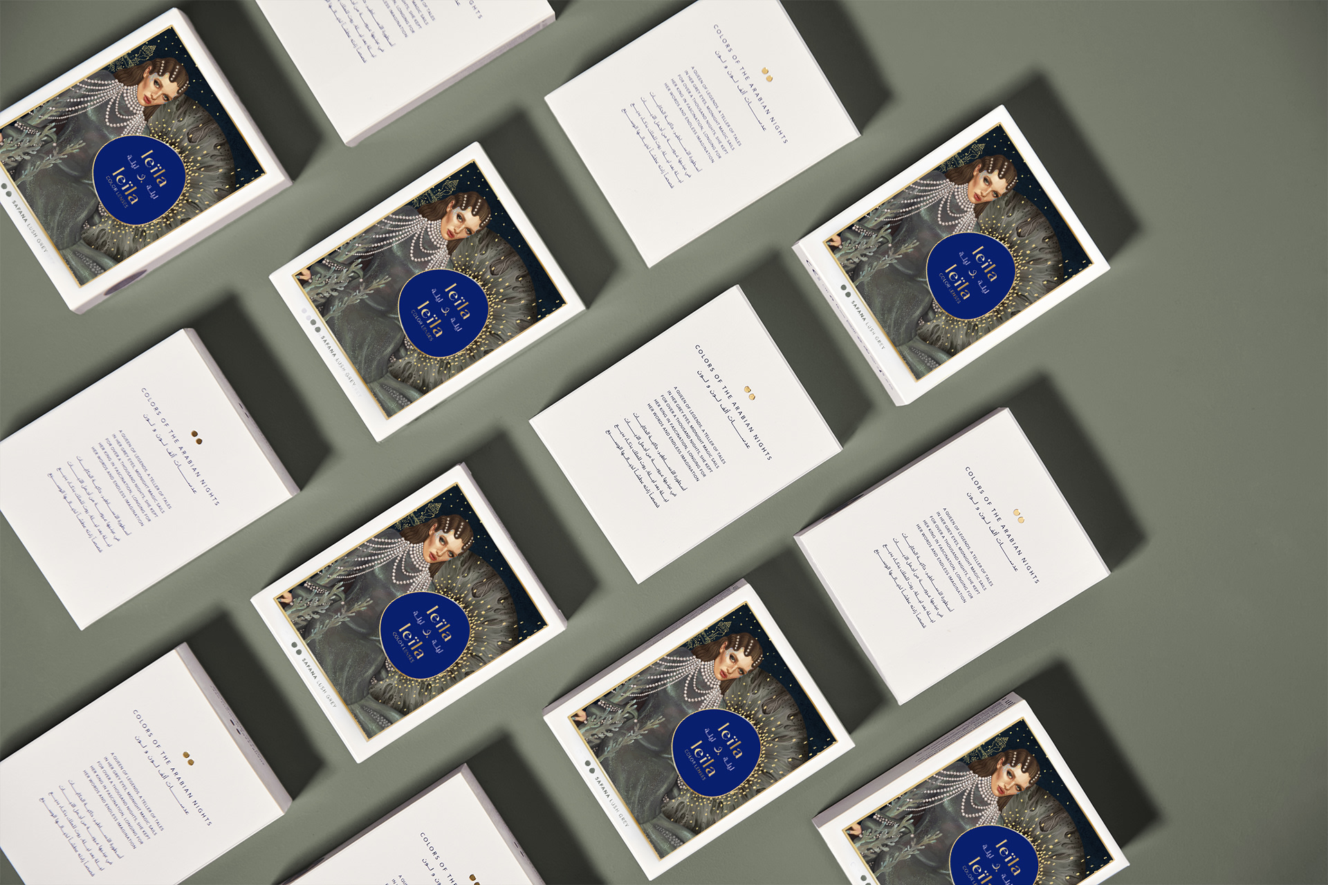 LEILA & LEILA Monthly Color Contact Lenses - Safana Lush Grey – Product Photo 5