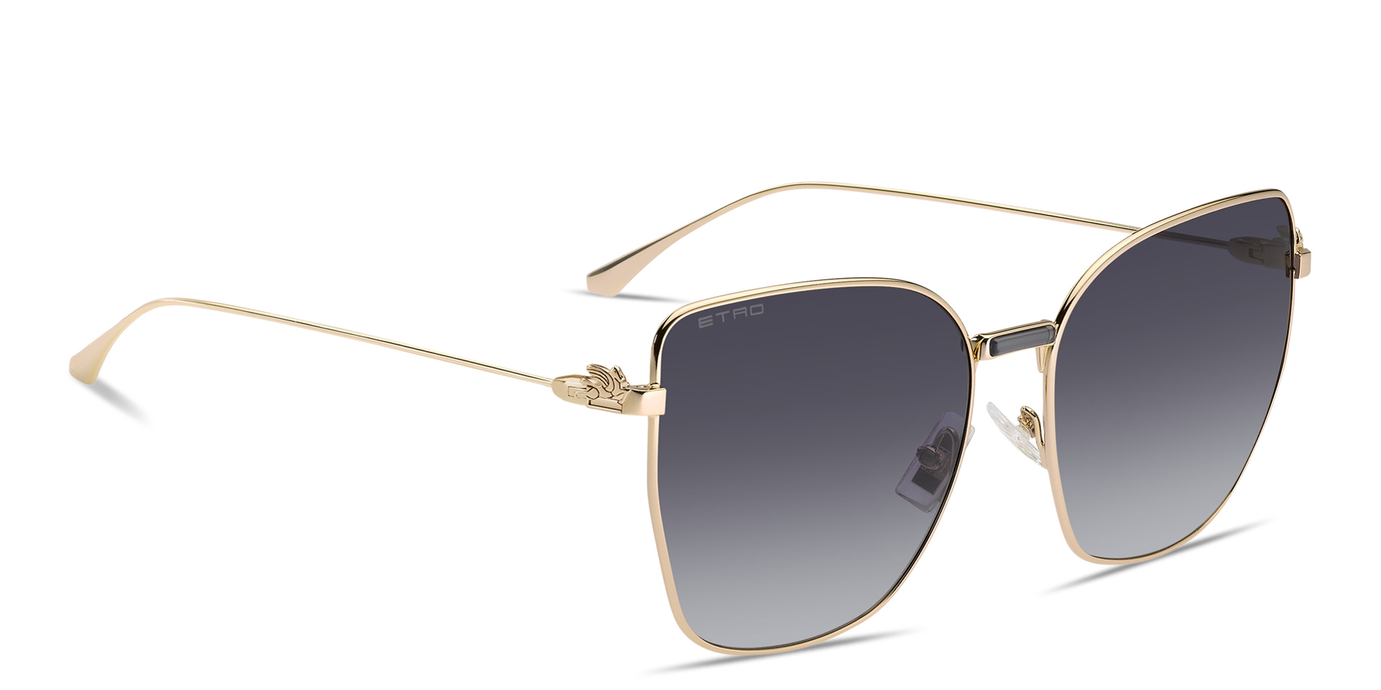 ETRO Bold Pegaso Oversized Cat-Eye Sunglasses in Rose Gold – Product Photo 3