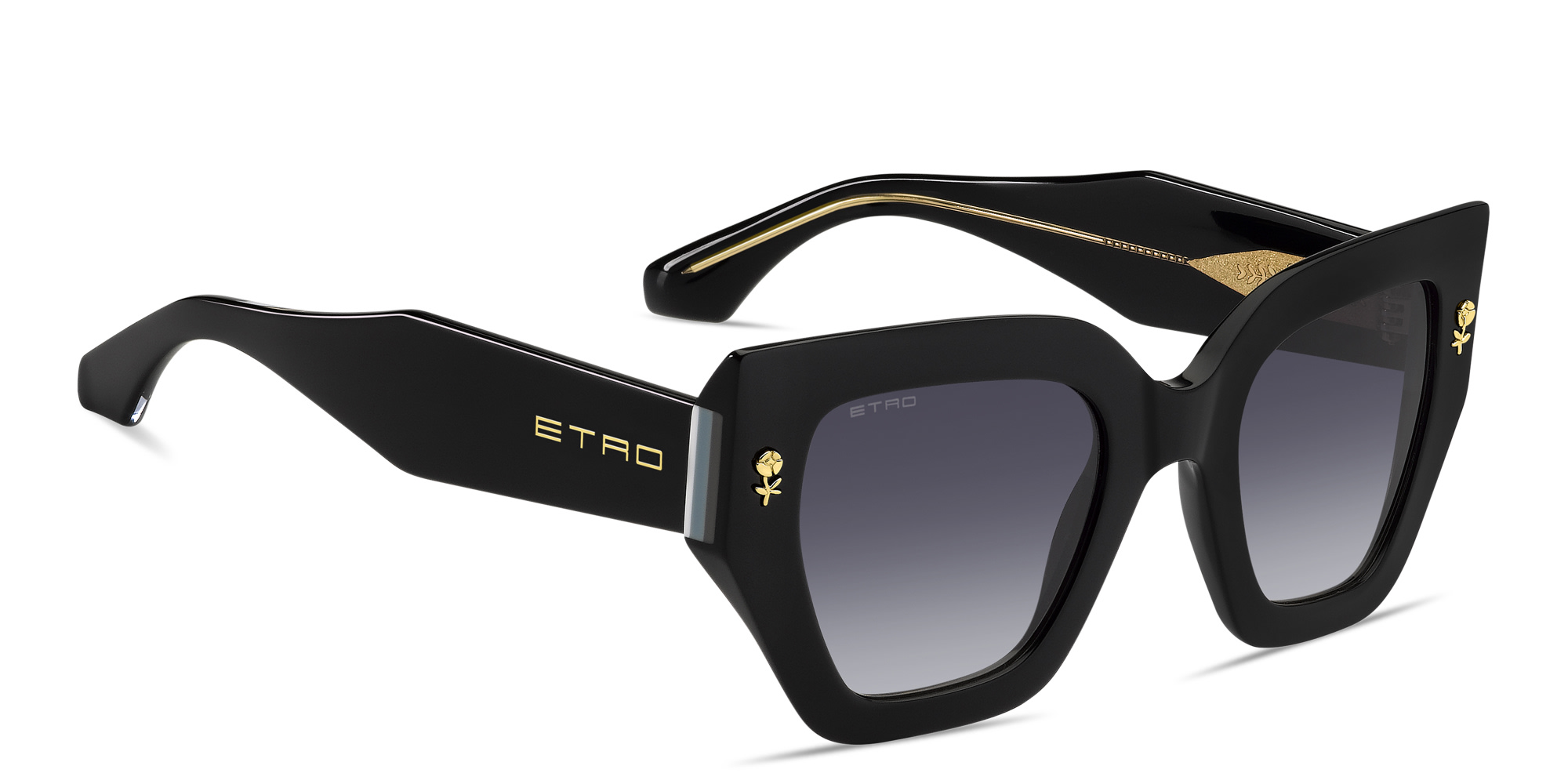 ETRO Etromania Oversized Cat-Eye Sunglasses in Black – Product Photo 3