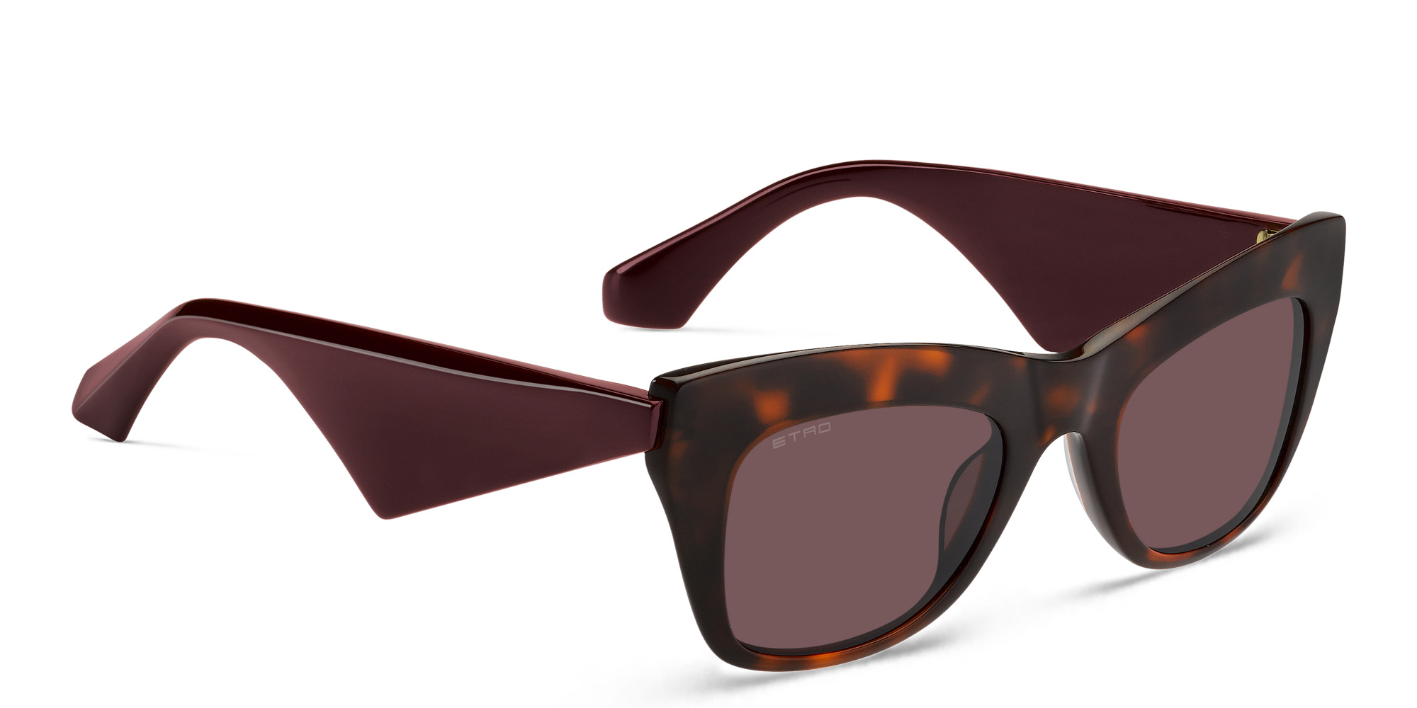 Shop ETRO Tailoring Cat-Eye Sunglasses in Havana online.